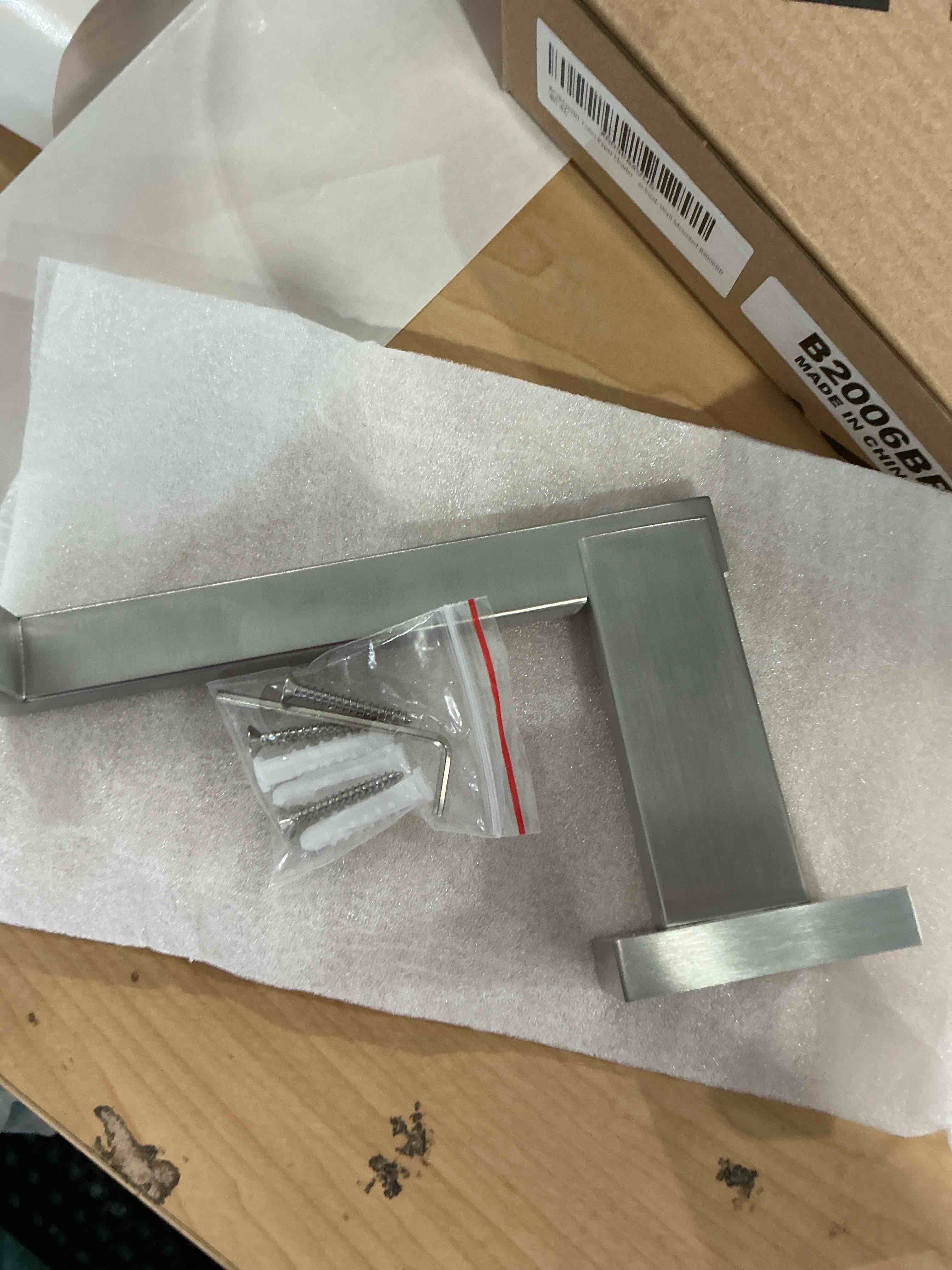 Condition photo showing Good Condition for KOKOSIRI Toilet Paper Holder Brushed Nickel for Kitchen Bathroom Washroom Toilet Tissue Roll Paper Holder Stainless Steel, Wall Mounted B2006BR Brushed Nickel 1 Pack