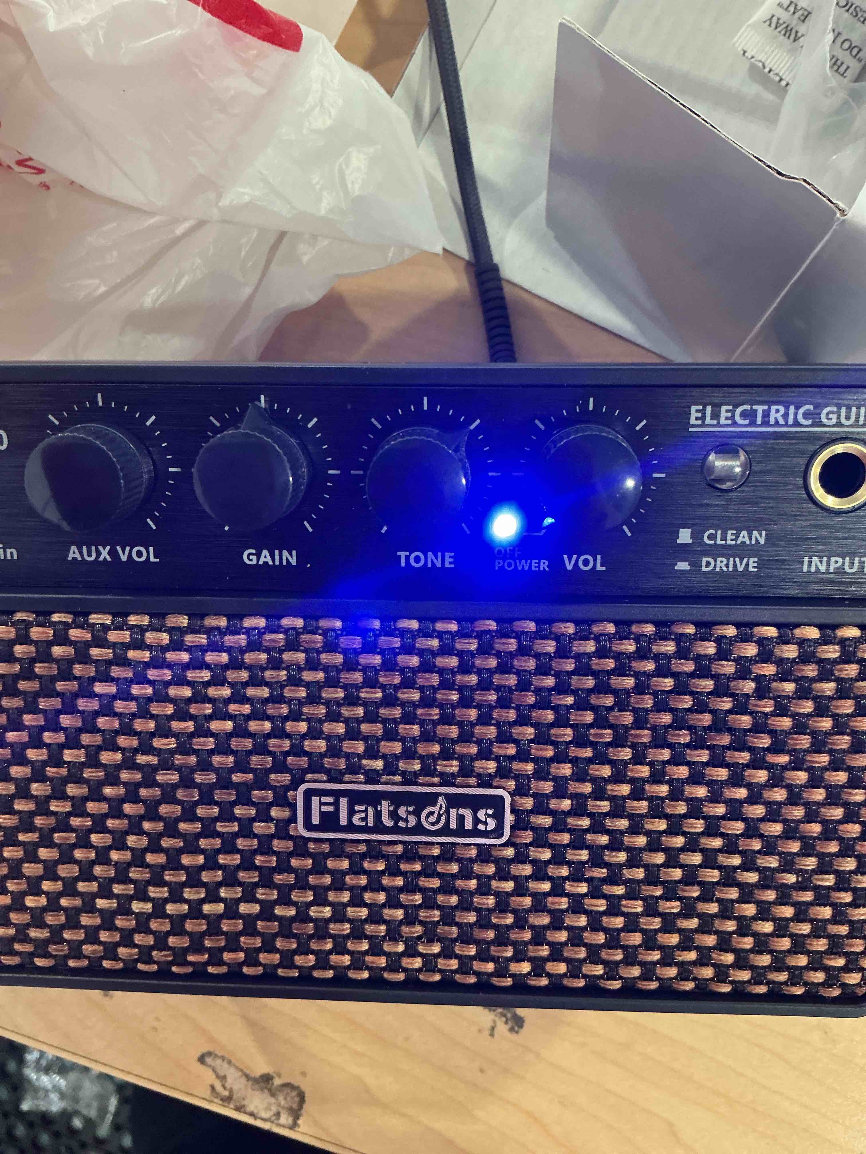 Condition photo showing Good Condition for FBA-10 Guitar Amp, 10W Mini Electric Guitar Amplifier with Clean/Drive Channel, 6H Working, USB-C Rechargeable, 3.5mm Headphone/AUX Jack, Wireless Portable Amp for Indoor Practice, Traveling Black