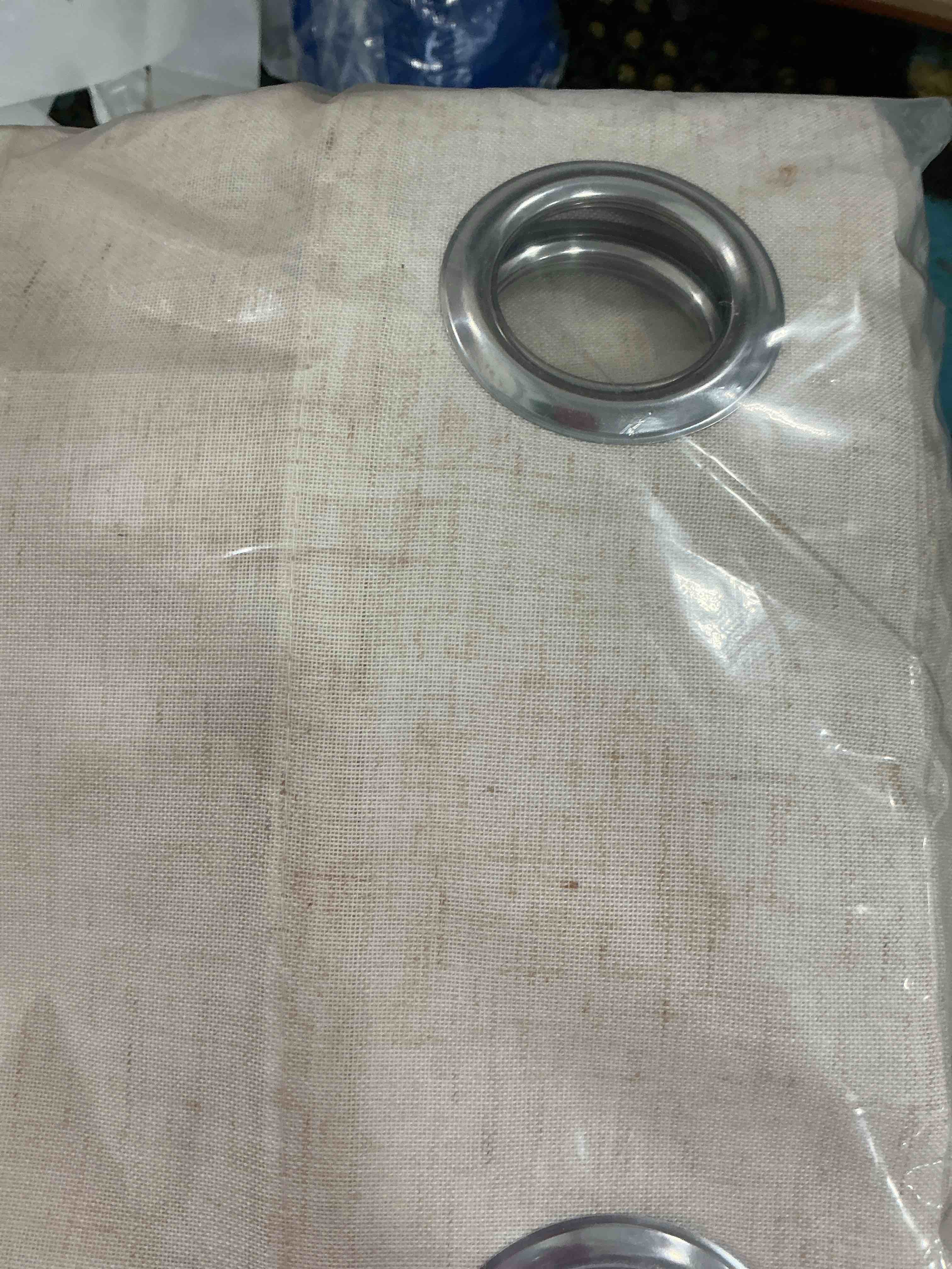 Condition photo showing New/Like New for NICETOWN Natural Linen Curtains 84 inch Long 2 Panels Set, Grommet Top Thick Linen Burlap Semi Sheer Vertical Drapes Privacy Assured with Light Filtering for Bedroom/Living Room, W55 x L84 Natural 55"W x 84"L (Pack of 2)