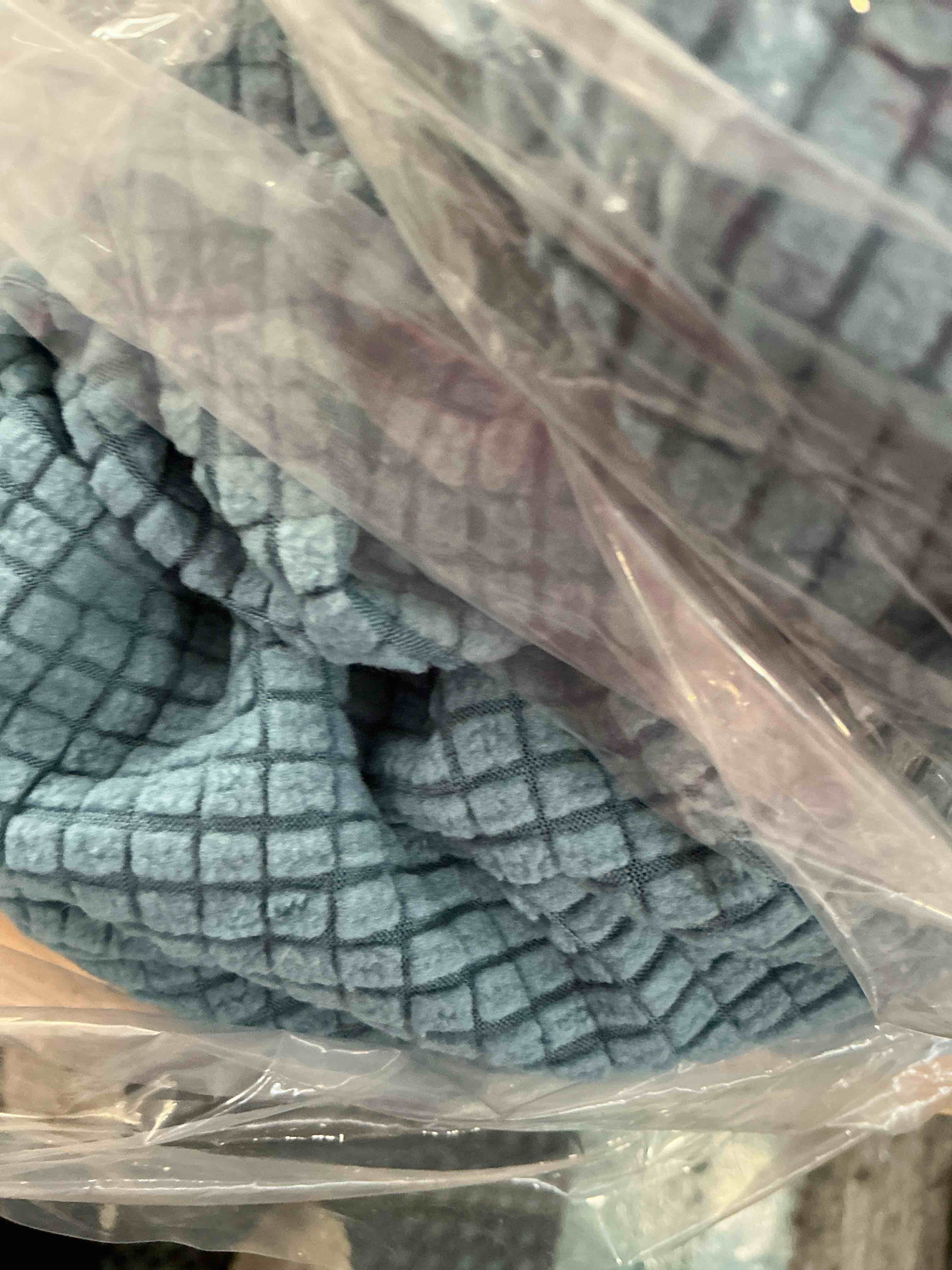 Condition photo showing Good Condition for h.versailtex 3 piece stretch sofa covers for 2 cushion loveseat couch covers for living room sofa slipcovers (base cover plus 2 seat cushion covers) thicker jacquard fabric(medium sofa, dusty blue) medium dusty blue