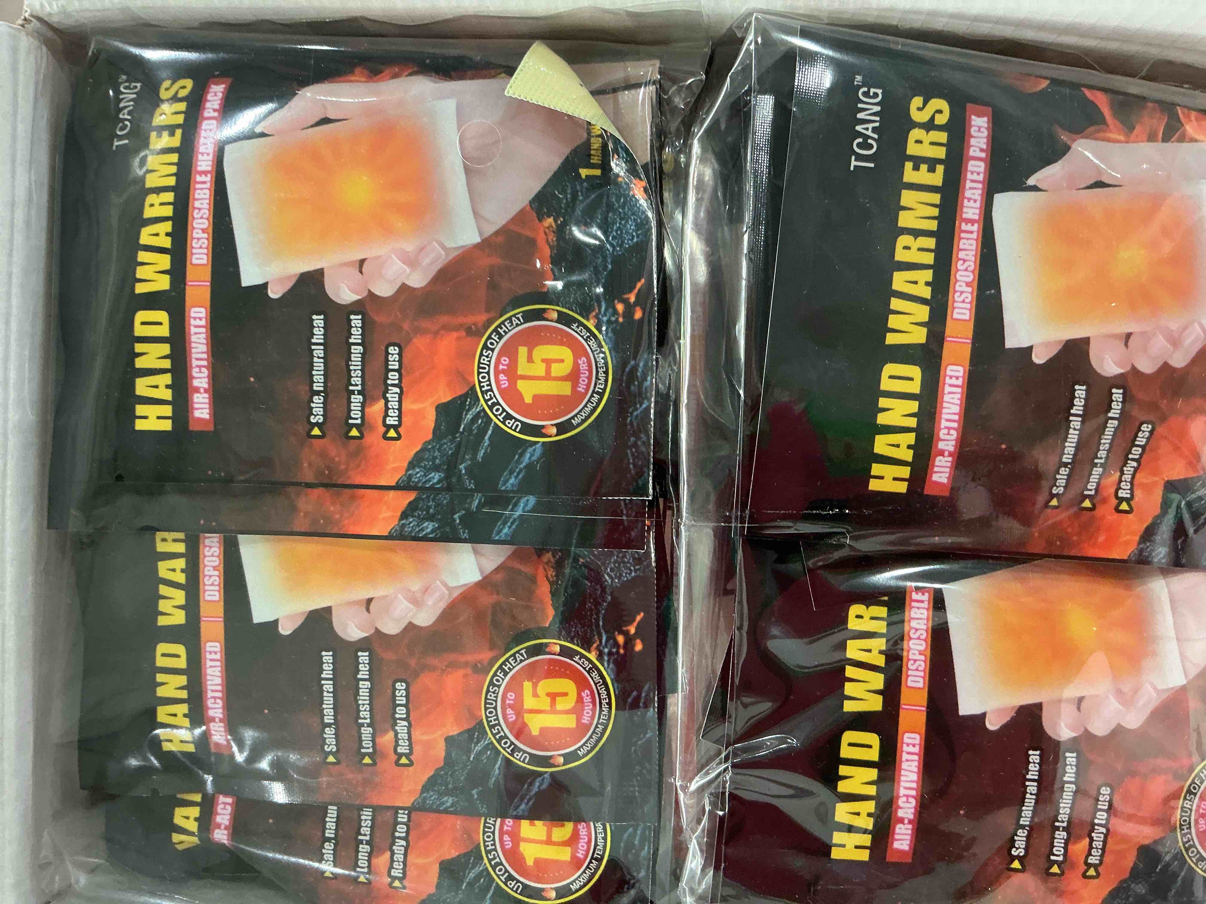 Condition photo showing New/Like New for Hand Warmers Disposable - Up to 15 Hours of Heat - 10/50/100/200 Pack Super Long Lasting Air Activated Warmers, All Natural, Portable for Body, Hands & Toes - Odorless Hot Warmer Heater for Outdoor 100 Packs