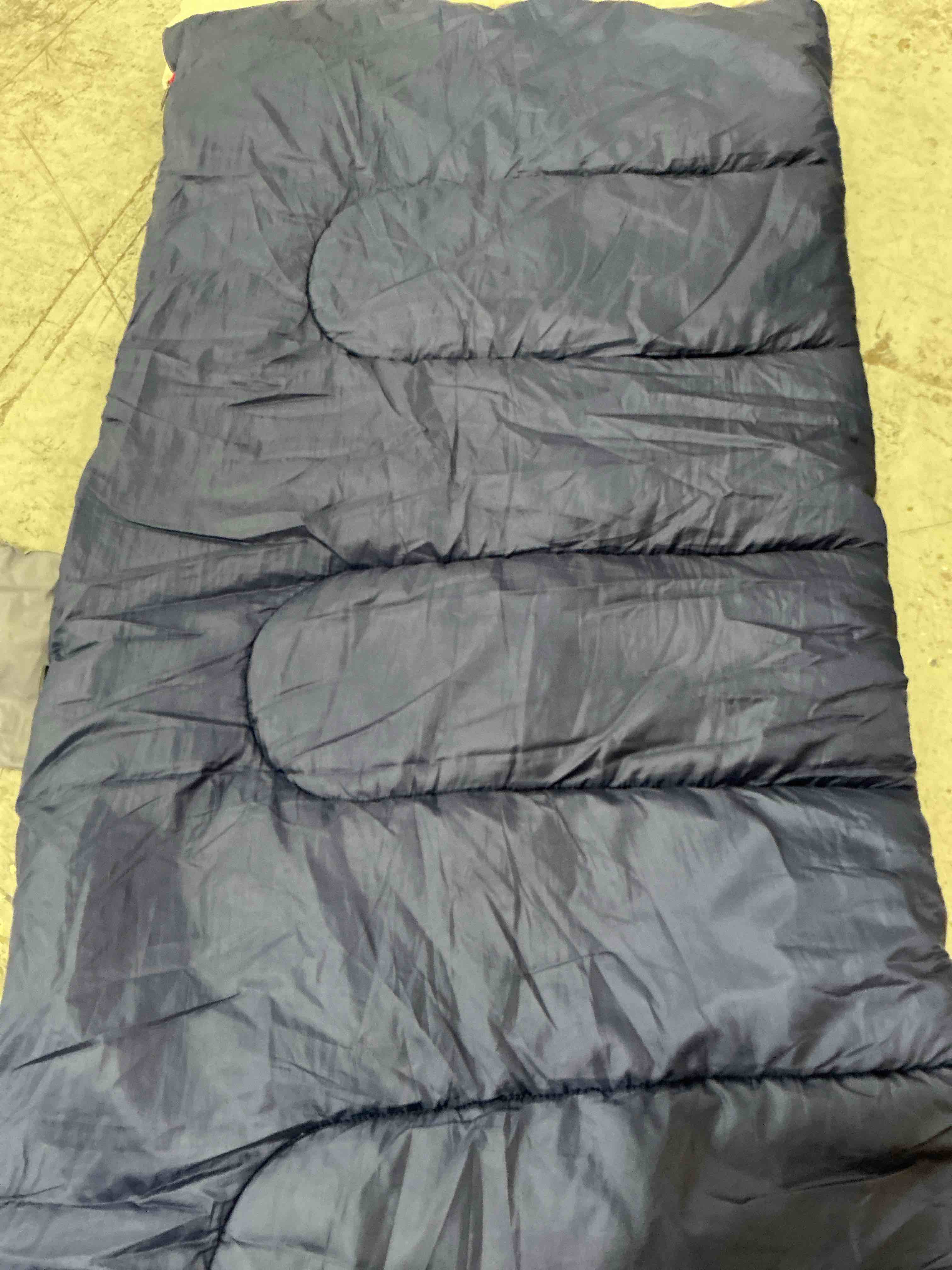 Condition photo showing Good Condition for Coleman Brazos 20/30°F Adult Cool-Weather Sleeping Bag with No-Snag Zipper & Stuff Sack, Machine Washable, Great for Camping, Traveling, Guests, & More PFAS-Free 30°f
