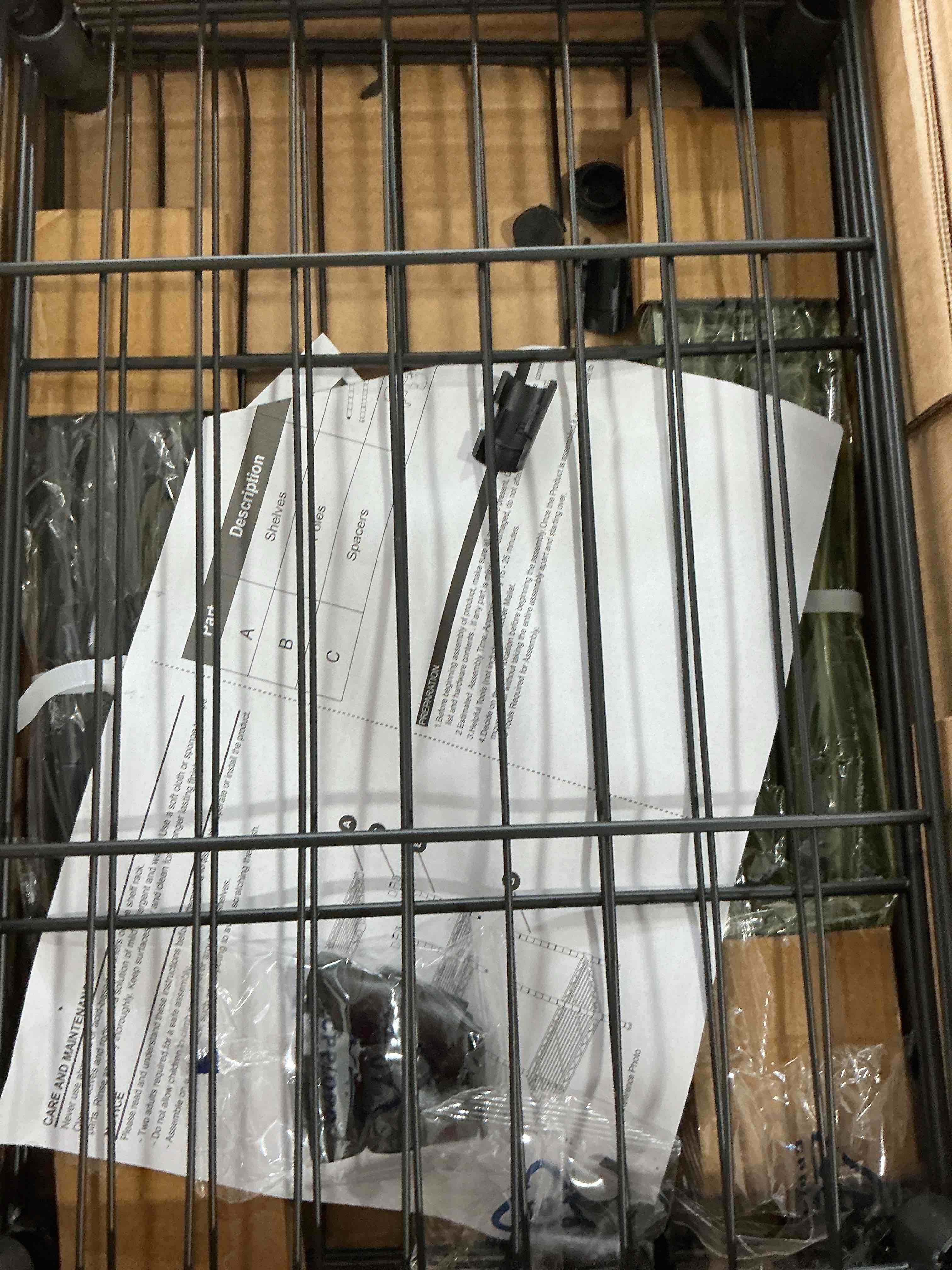 Condition photo showing Good Condition for IZEUK 3 Tier Shelf, Heavy Duty Steel Wire Shelving Unit for Home, Kitchen, Laundry Room Organization, Office Storage Rack (17.7" W x 11.8" D x 26.3" H, 450LBS, Grey) 3 Tier, 11.8" D x 17.7" W x 26.3" H Grey