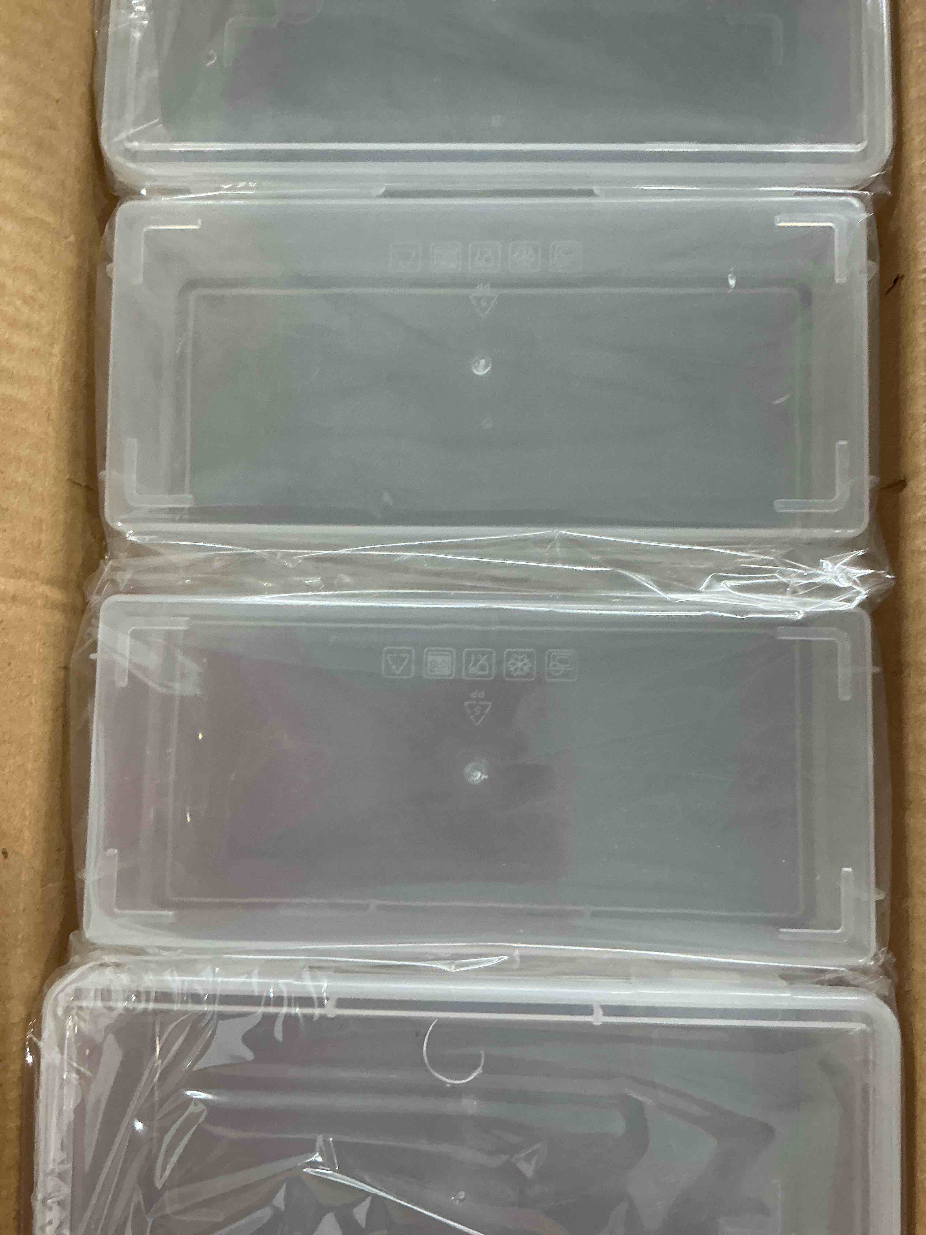 Condition photo showing New/Like New for 8-Pack Clear Pencil Cases and Pencil Boxes, Stackable Plastic Pencil Box with Snap Lid, Large Capacity for Markers and Art Supplies for School, Office and Desk Organization – Rectangular Large Clear Rectangular Large - 8 Pack