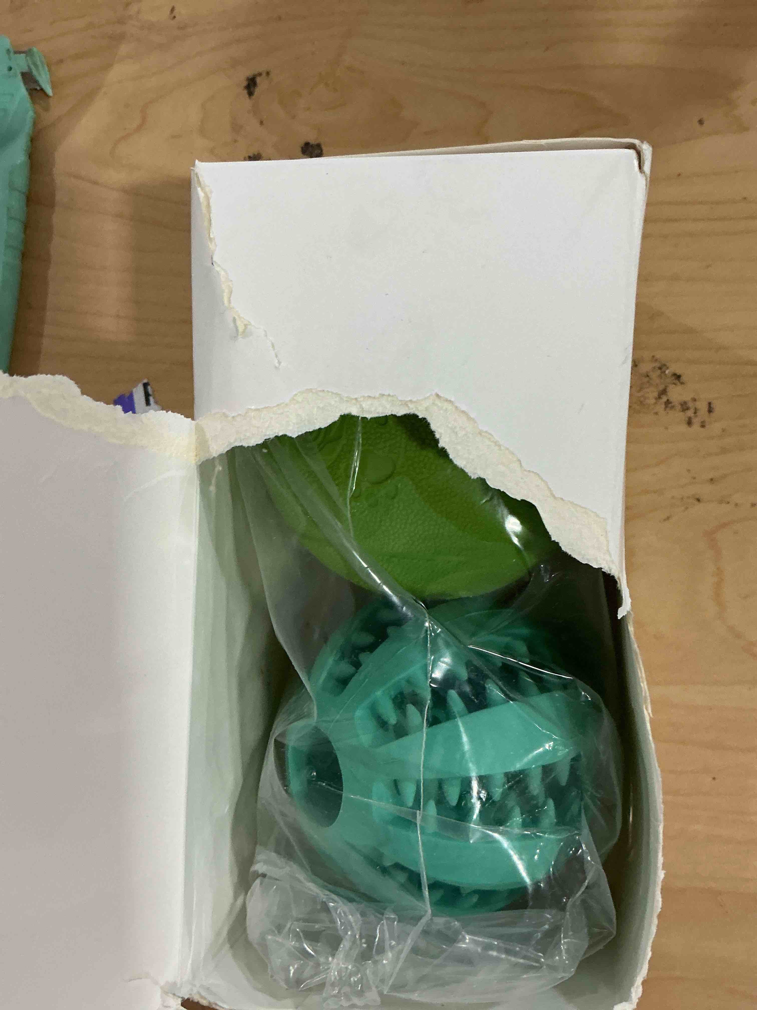 Condition photo showing Good Condition for HIPPIH Dog Puzzle Toy 2 Pack, Interactive Dog Toys for Treat Dispensing, Durable Puppy Toys for Teething, Dog Treat Ball for Teeth/Slow Feeder/IQ Training/Playing, Blue-2.75‘’, Green-3.14‘’ Green+Blue