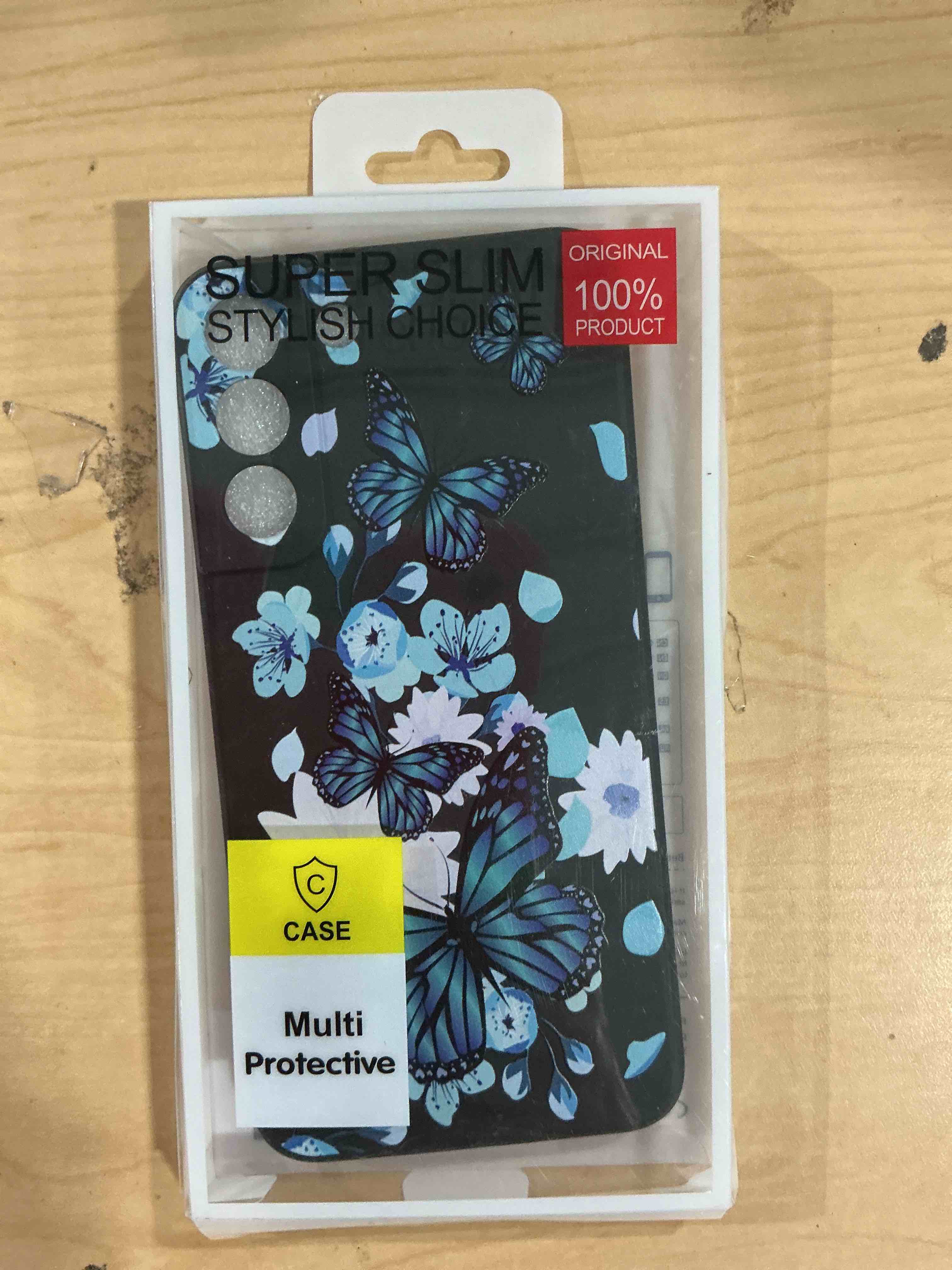 Condition photo showing Good Condition for for Samsung Galaxy S22 Plus Case, Case for S22 Plus Galaxy Liquid Silicone Soft Slim Fashion Design Flower Phone Protective Phone Cover 6.6"-Aurora Butterfly Black Aurora Butterfly Black Samsung S22 Plus 5G