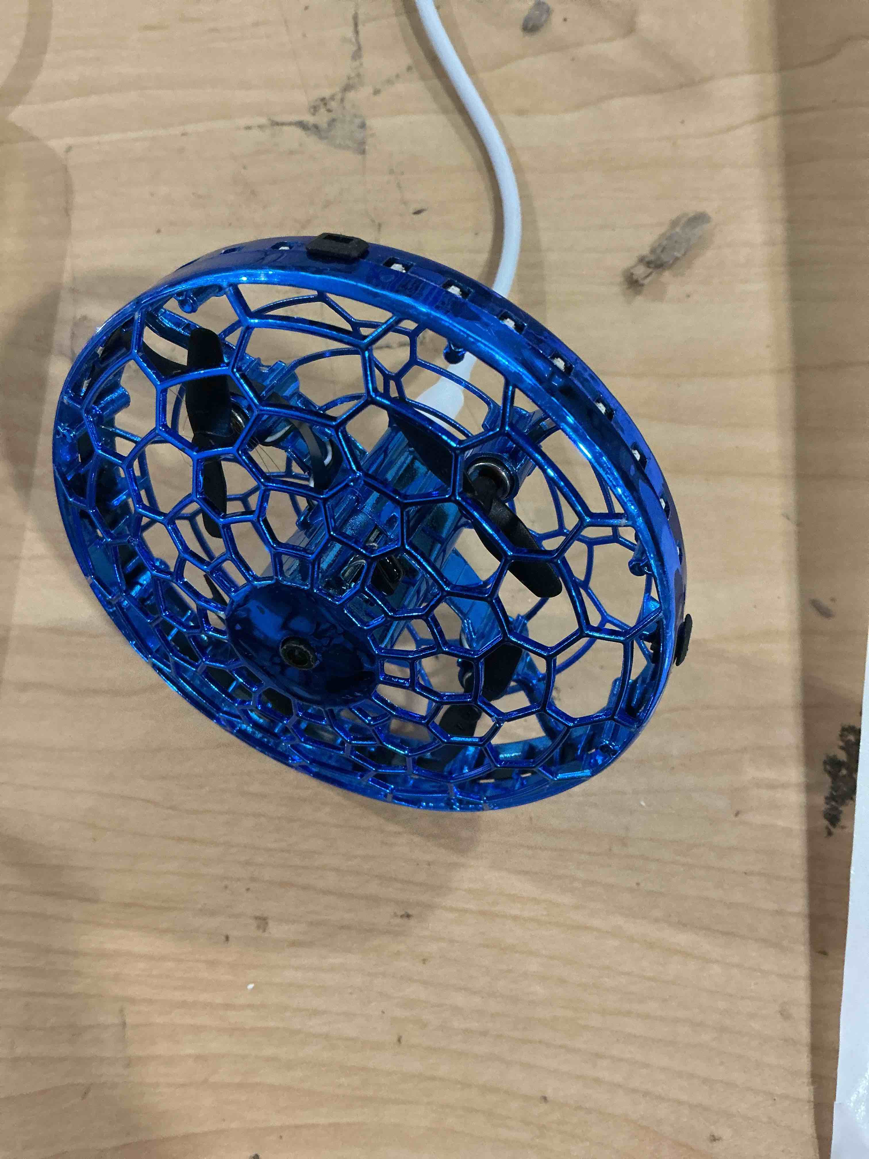 Condition photo showing Good Condition for Hand Operated Flying Toy Drone for Kids, 360° Hands Free Motion Sensors Mini Drone with Cool LED Lights, Easy Indoor Small UFO Toy Flying Ball Drone for 6 7 8 9 10+ Year Old Boys and Girls (Blue)
