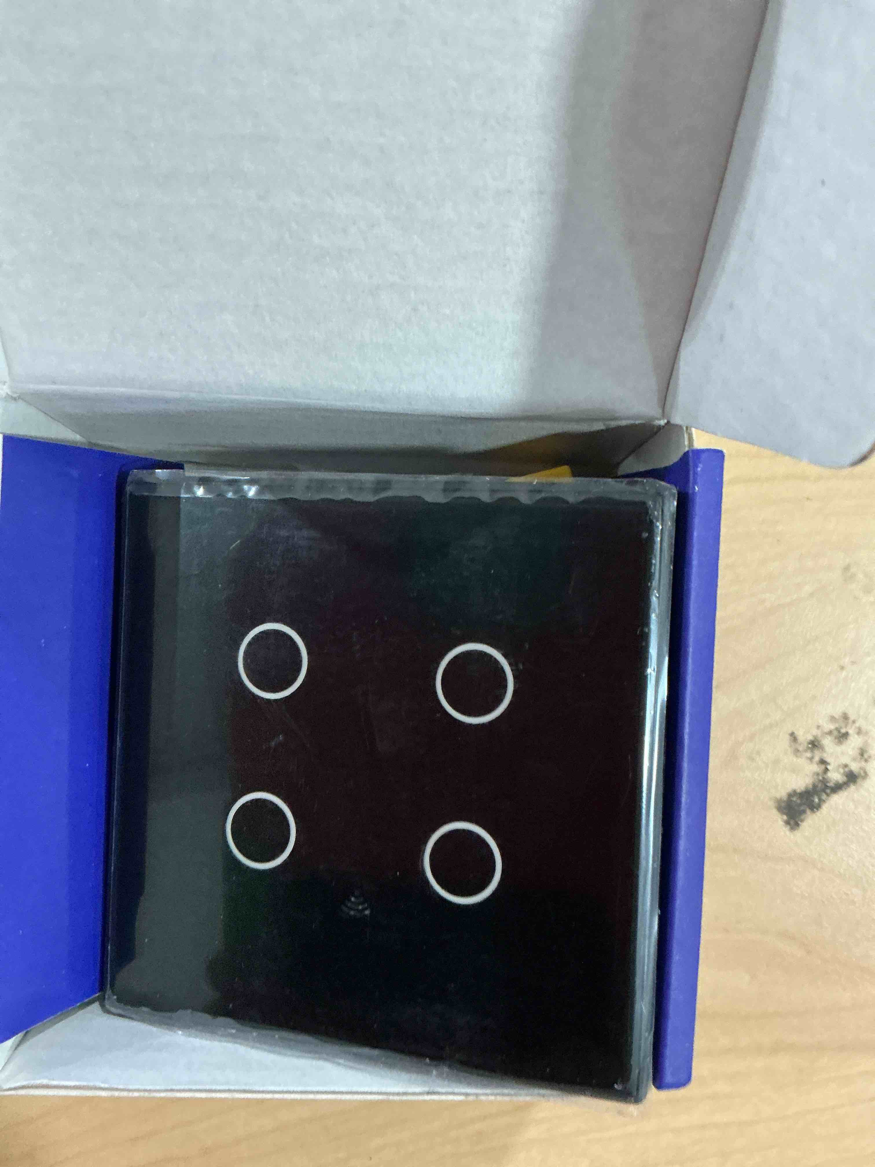 Condition photo showing Good Condition for livolo 1 circle 1 way modern electrical light switch single pole wall switch touch light switch with led indicator,no neutral wire,black