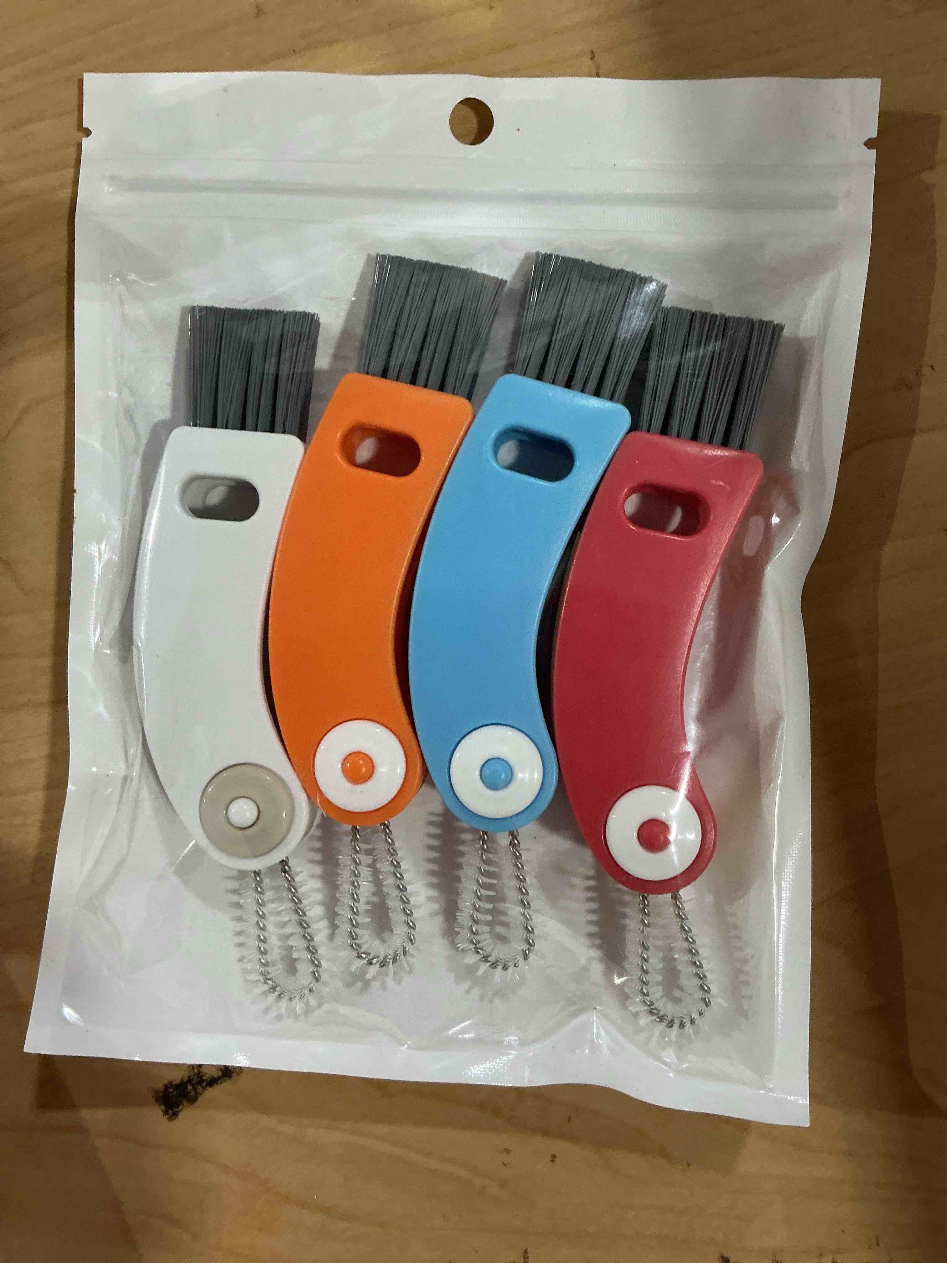 Condition photo showing Good Condition for 3 in 1 Cup Lid Cleaning Brush 4 Pack - Multifunctional Cleaning Brush Set for Tight Spaces, Bottle Gaps & Travel Mugs | Portable Durable Cup Lid Cleaner Tools with 4 Assorted Colors (Home Kitchen Use)