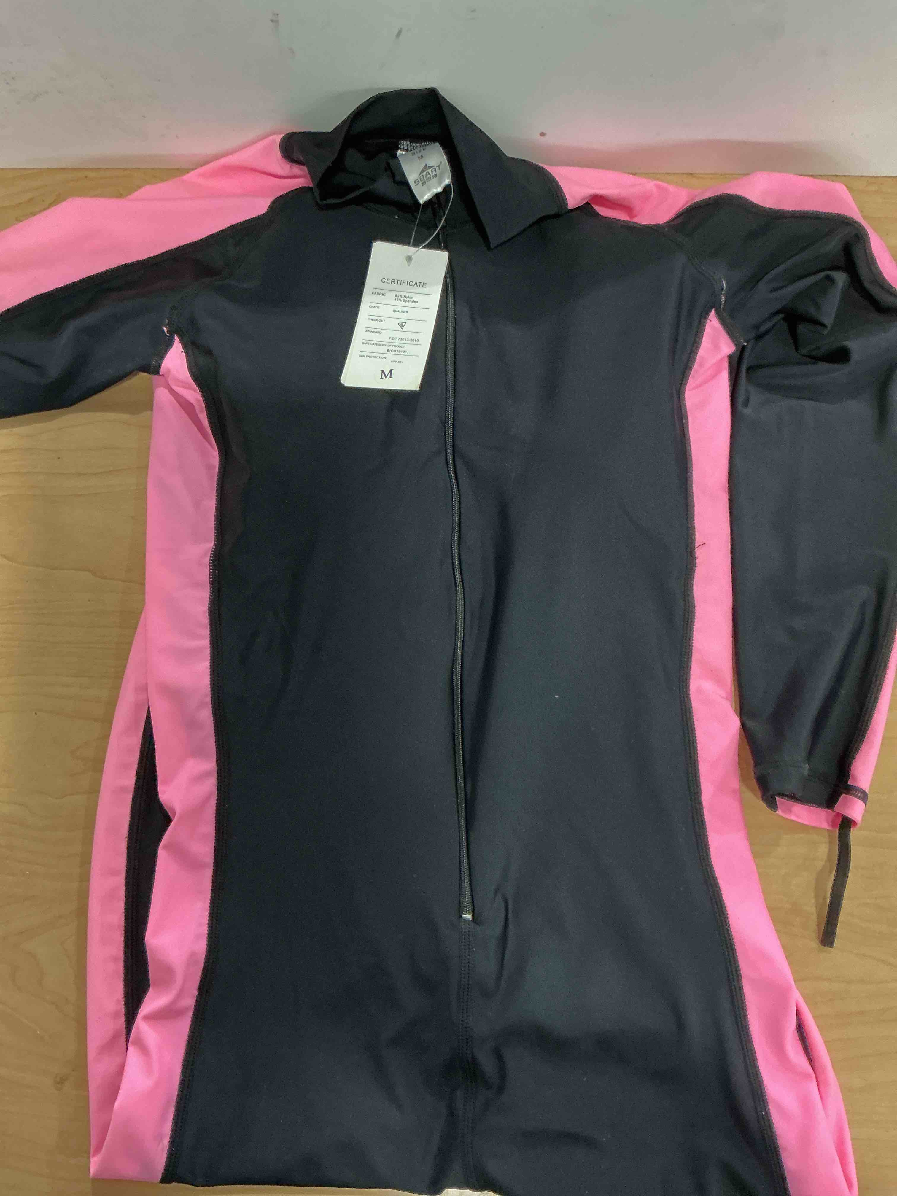 Condition photo showing New/Like New for Meduim Womens Full Body Rash Guard with Built in Bra Long Sleeve One Piece Swimsuit Upf50+ Zip Front Bathing Suit