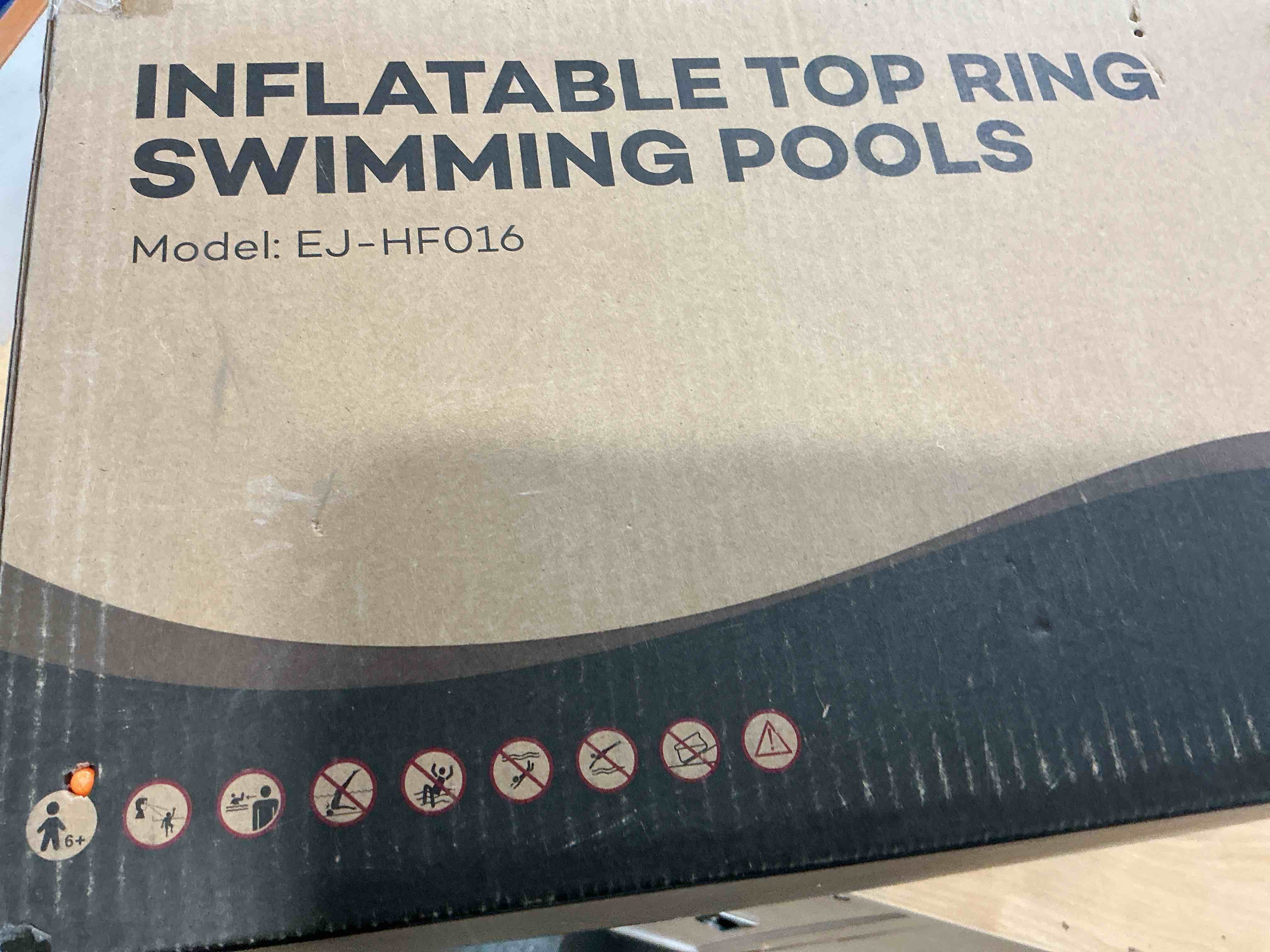 Condition photo showing New/Like New for Swimming Pool, EVAJOY 10ft ×30in Above Ground Pool Easy Set, Blow Up Pool Kiddie Pool Inflatable Top Ring Swimming Pools for Adults Family Backyard Outdoor with Pool Cover