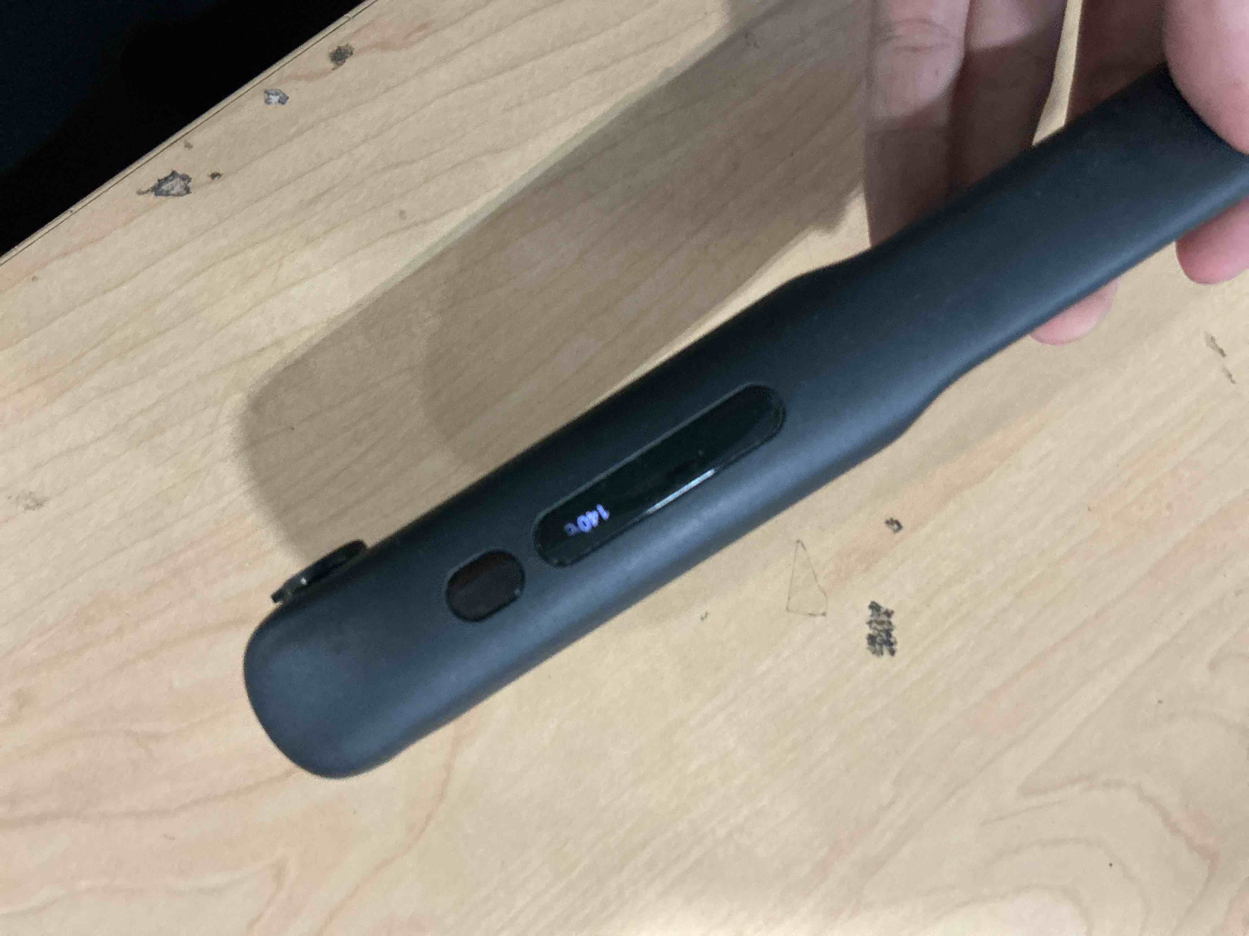 Condition photo showing Good Condition for black Cordless Hair Straightener Curler 2 in 1 Ceramic Flat Iron Mini Portable Fast Heating 30s 4500mAh Battery 4 Temp Adjustments LCD Display USB Rechargeable for Women Men with Pouch (White)