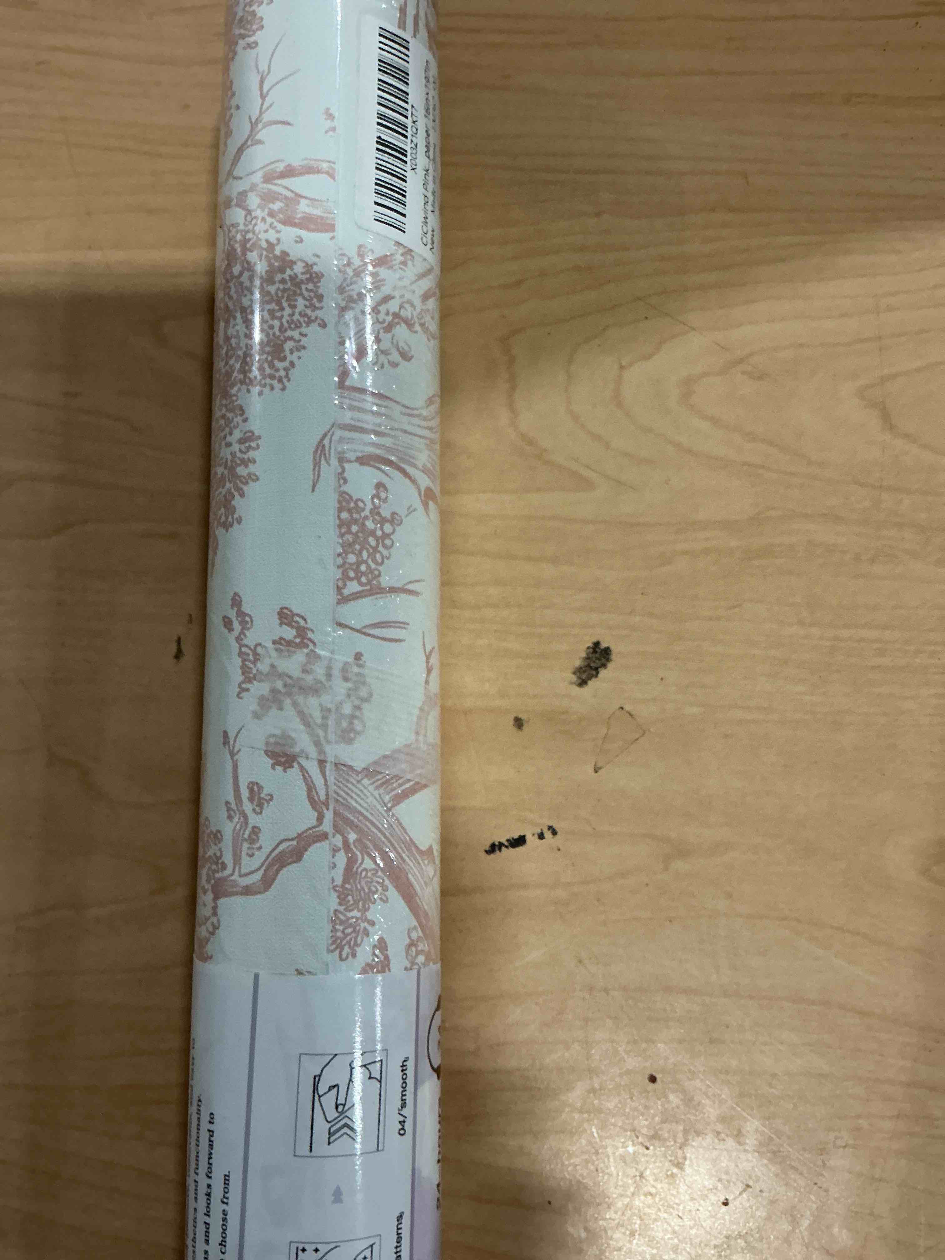 Condition photo showing New/Like New for CiCiwind 197In×16In White and Pink Wallpaper for Bedroom Bathroom Peel and Stick Wallpaper Removable Self-Adhesive Wallpaper Vintage Contact Paper for Walls Covering Decoral Cabinets Vinyl Film