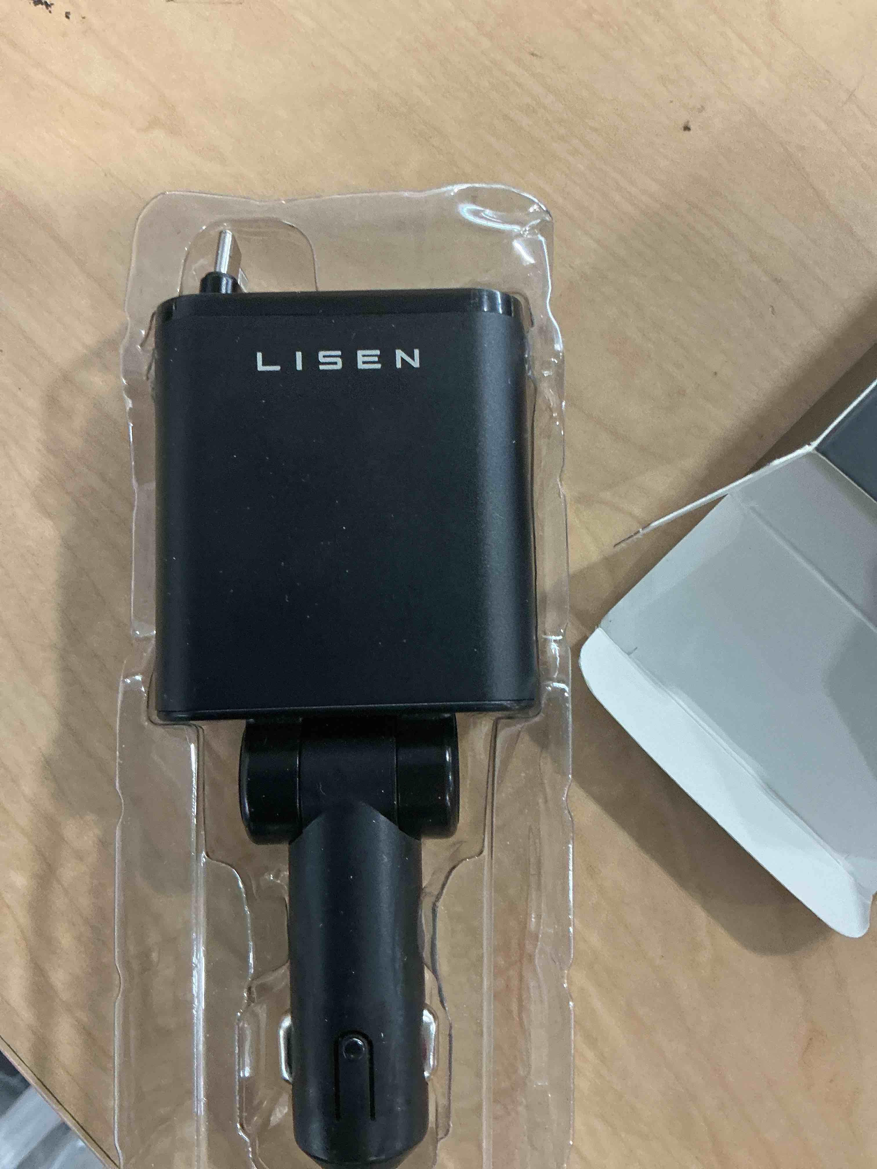 Condition photo showing New/Like New for LISEN Retractable Car Charger 4 in 1 for Cars, 69W Retractable USB C Car Charger with 31.5in Cable, Fast Charging for iPhone 17 16 15 14 13 12 Pro Max Plus, Compact Cars Accessories for Daily Driving Black 31.5 Inch