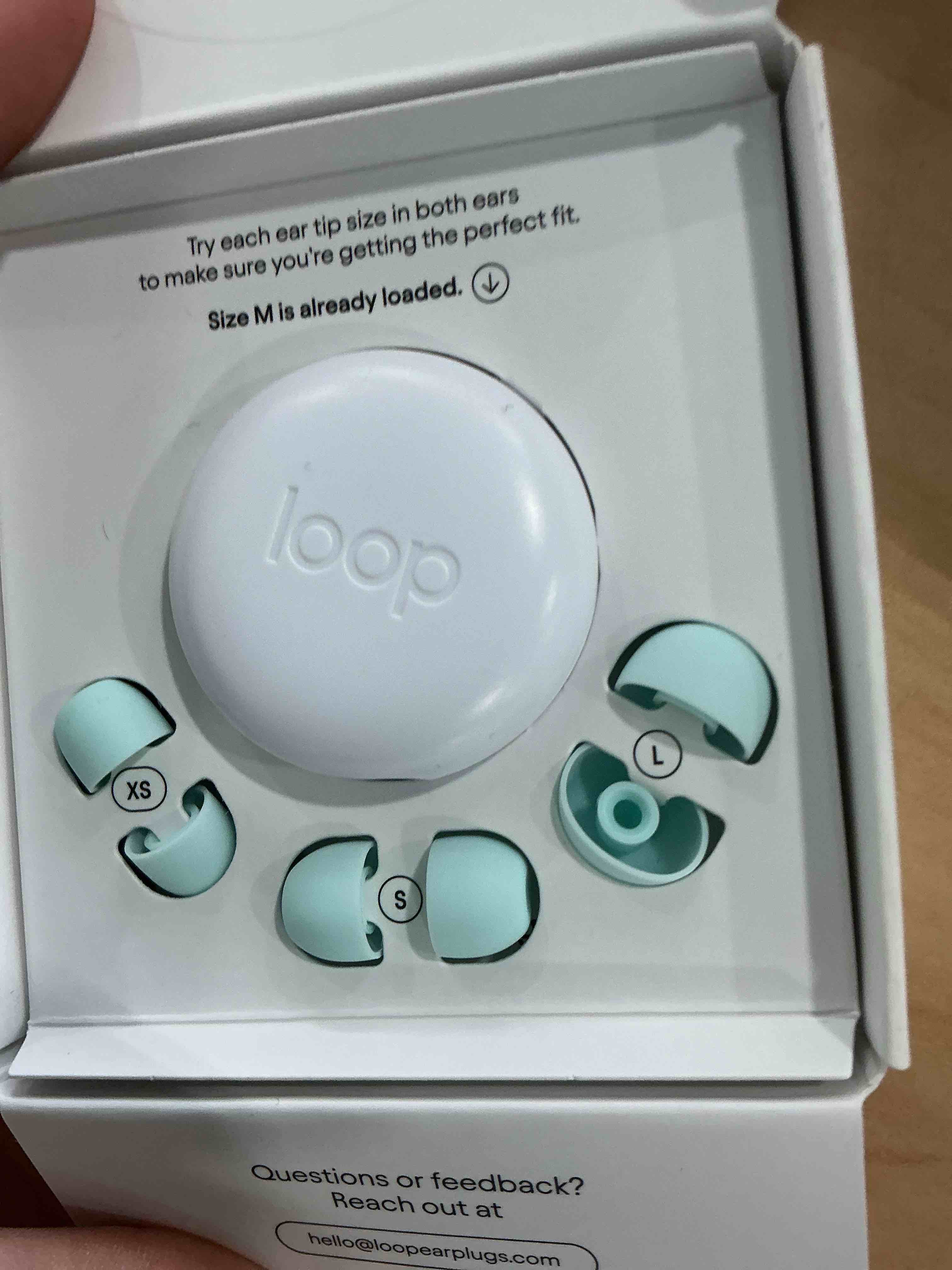 Condition photo showing New/Like New for Loop Quiet 2 Ear Plugs - Ultra-Comfy Reusable Noise-Reducing Earplugs for Sleep, Deep Focus, Travel, Sensitivity | Flexible Hearing Protection | Customizable Fit | 24dB (SNR) Noise Reduction Mint