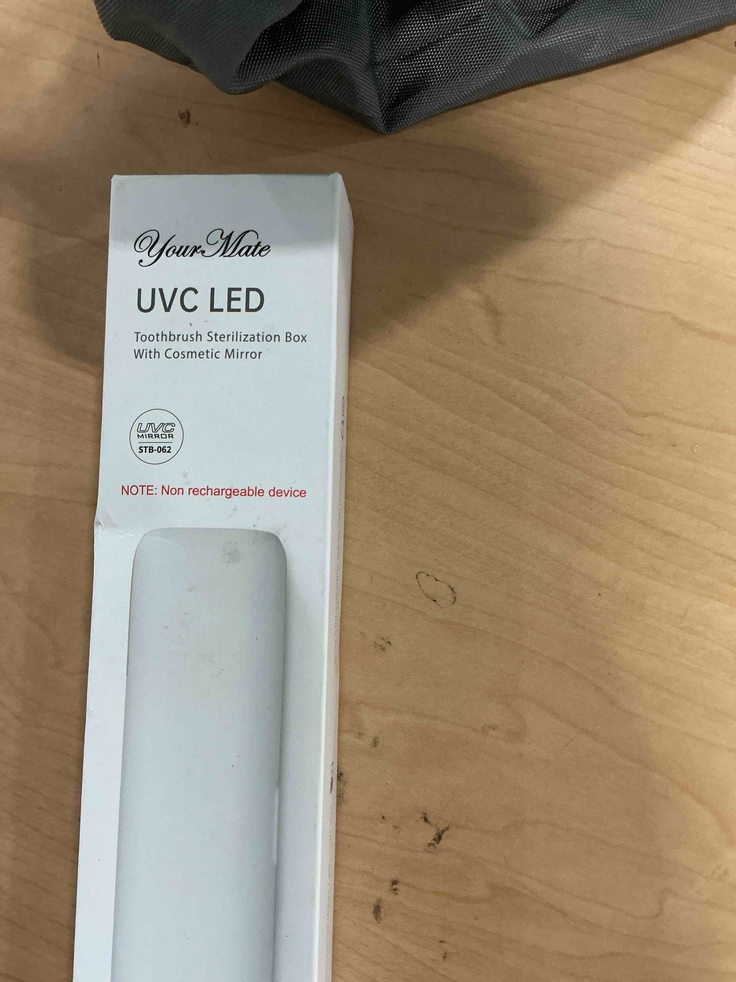 Condition photo showing Good Condition for YourMate UVC Toothbrush Sanitizer Case Travel Toothbrush Covers Case for Traving or Business Trip Power by AA Battery or USB-C Cord Green