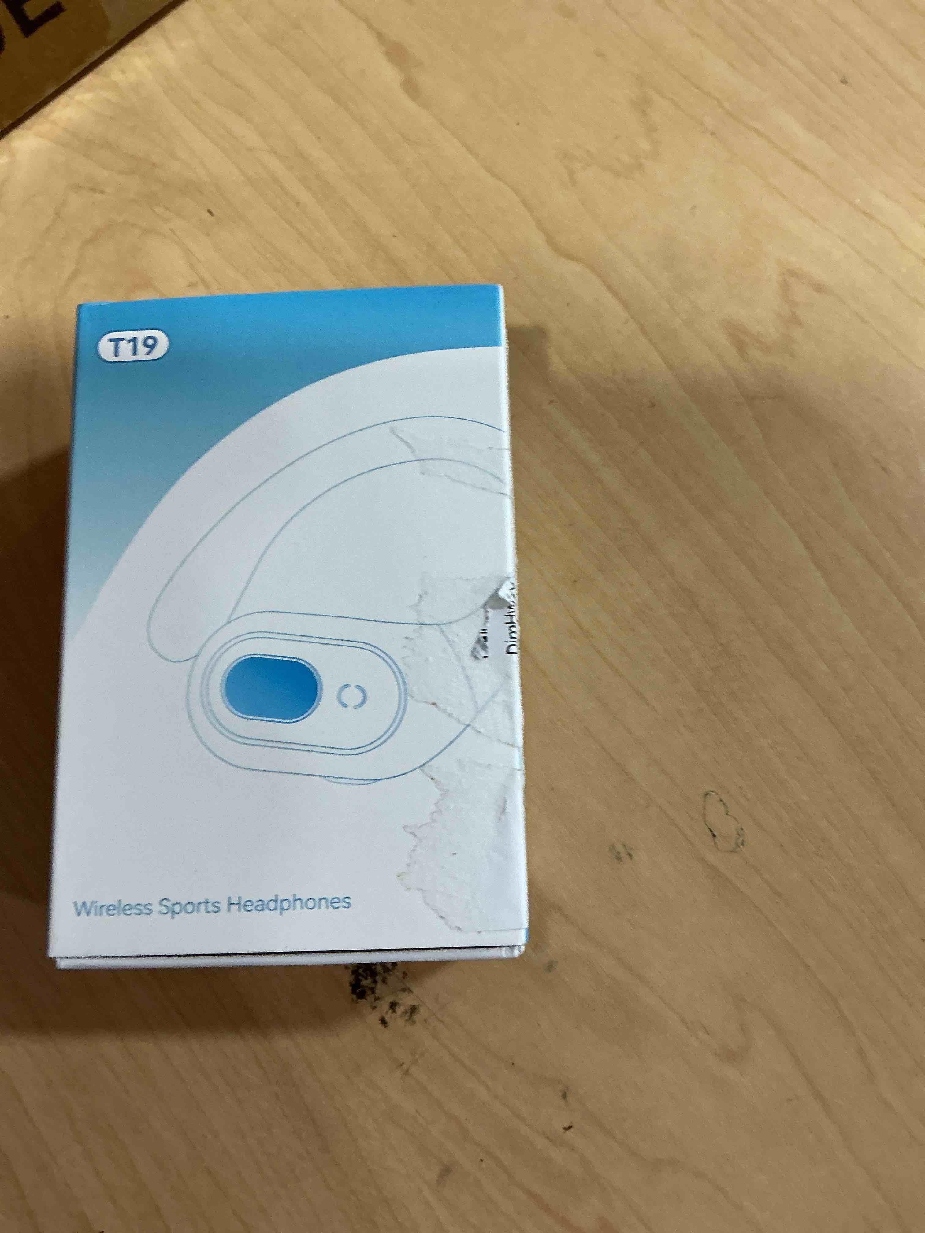 Condition photo showing New/Like New for occiam active noise cancelling earbuds wireless bluetooth headphones ear buds 90hrs playback stereo bass earphones with mic over-ear hooks ipx7 waterproof headset for work sports running gym black