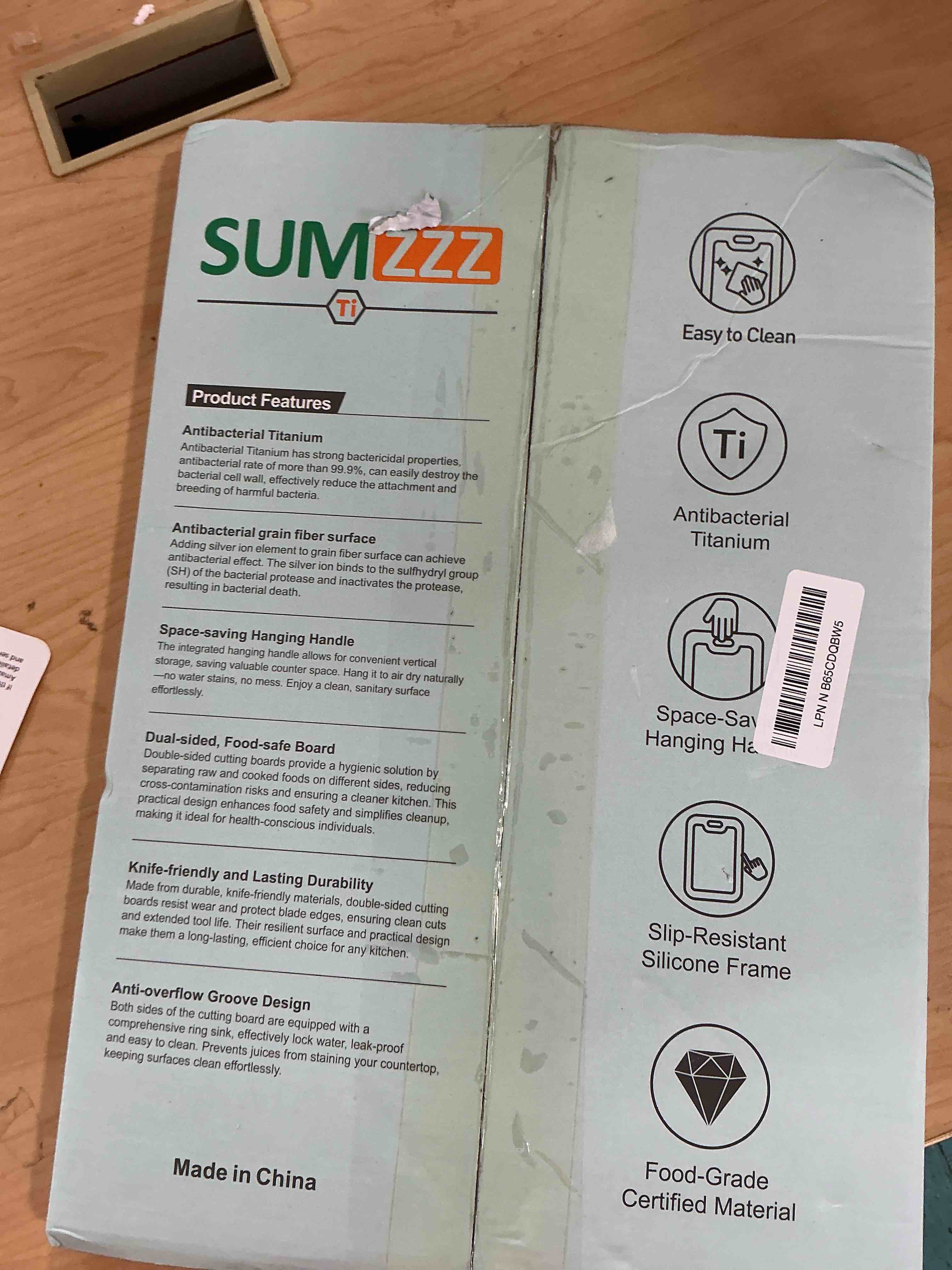 Condition photo showing New/Like New for Titanium Cutting Board for Kitchen, Cutting Board Double Sided Food Grade, Pure Titanium/PP, Easy to Clean Large Size 16”×11” Silver Set of 1 (16" x 11")