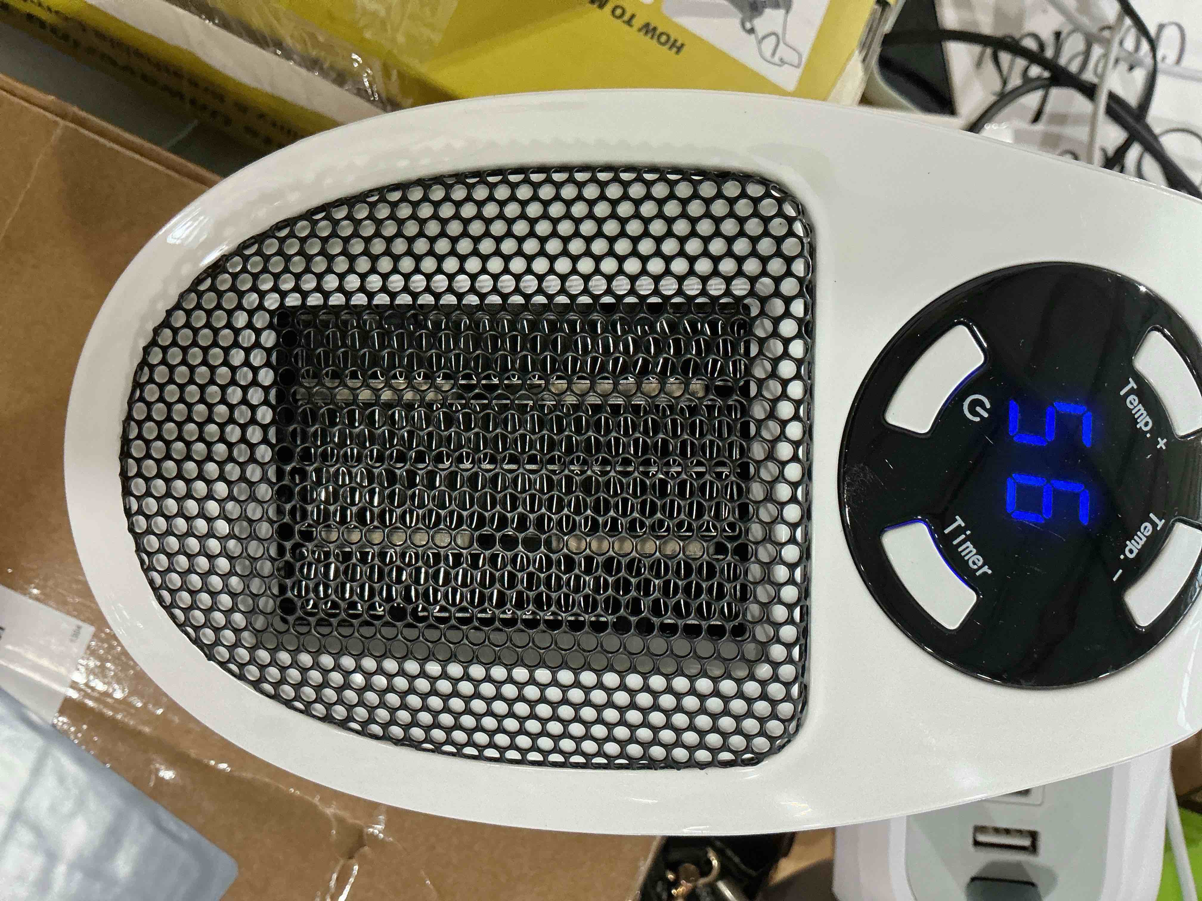 Condition photo showing Good Condition for 450W Space Heater, Remote Wall Outlet Electric Small Space Heater as Seen on TV with Adjustable Thermostat and Timer and Led Display, Compact for Home,Office,Bathroom 1PC