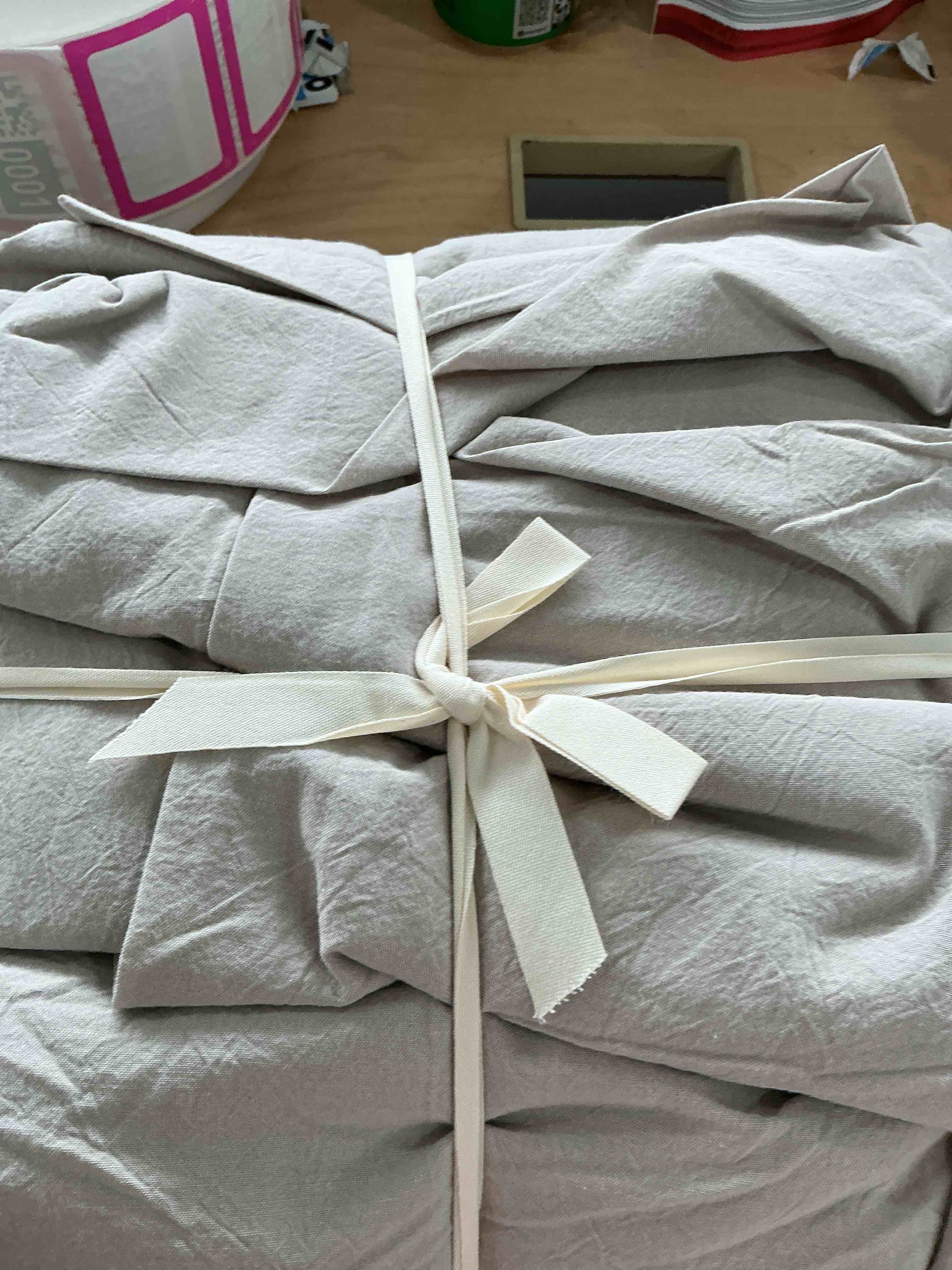 Condition photo showing Good Condition for Cooling Duvet Cover Set 3 Pieces-100% Washed Cotton Linen Like Textured Ultra Soft Cozy Bedding-Zipper Closure,Includes 1 Duvet Cover & 2 Pillow Shams(Beige Grey,Super King Plus 120"x120") Beige Grey (No Comforter) Super King Plus (120" x 120")