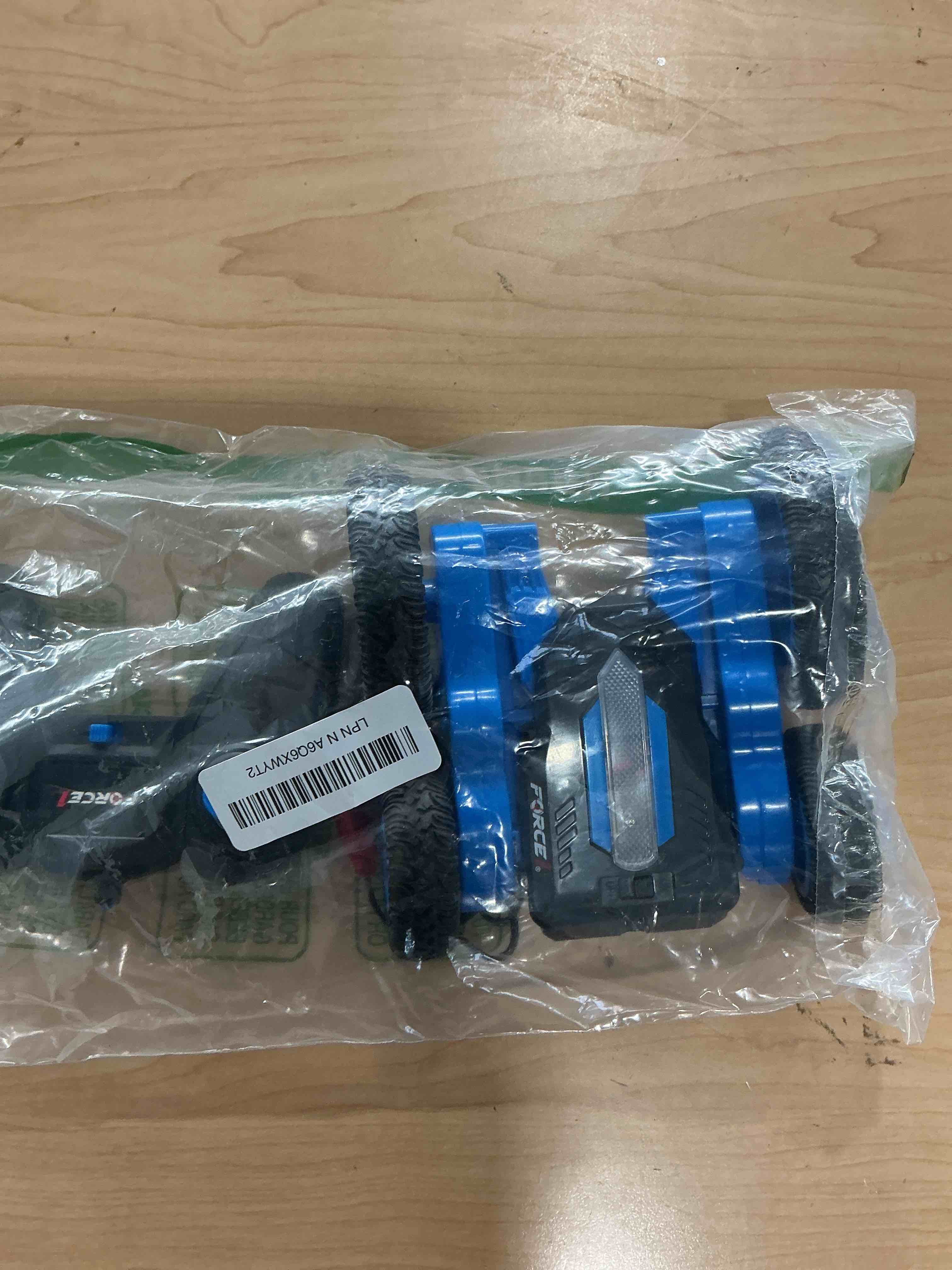 Condition photo showing Good Condition for Force1 Tornado Blue LED Remote Control Car for Kids- Double Sided Driving Fast RC Cars 360 Flips, Outdoor 4WD Off Road Stunt RC Car, All Terrain Tires, RC Crawler Rechargeable Battery, 2.4GHz Remote Blue Tornado