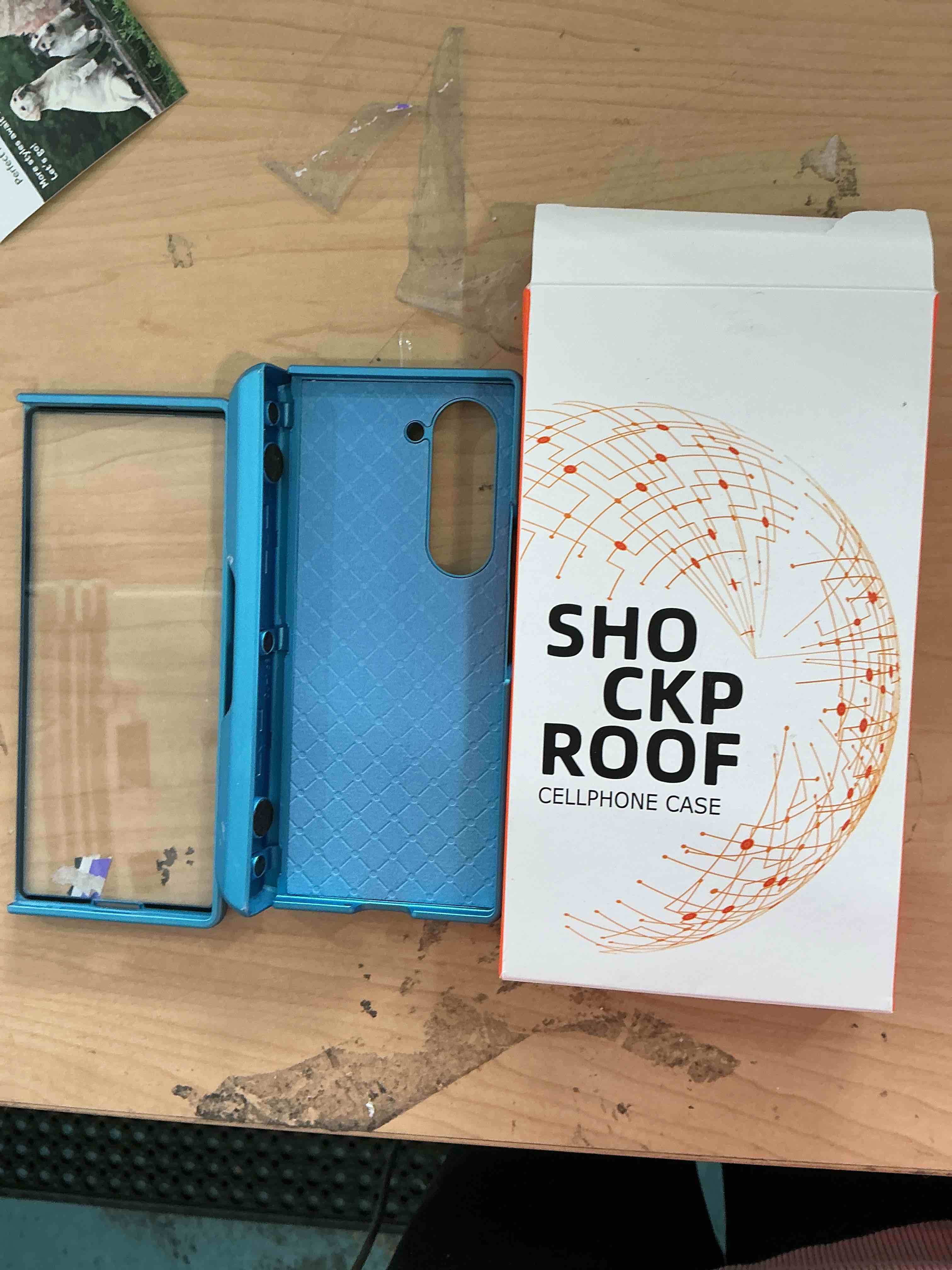 Condition photo showing Good Condition for vizvera for samsung galaxy z fold 6 case rfid wallet with cards holder [s pen holder] [camera cover] shockproof silicone protective phone case for z fold 6 2024-lake blue z fold 6 case with s pen holder lake blue