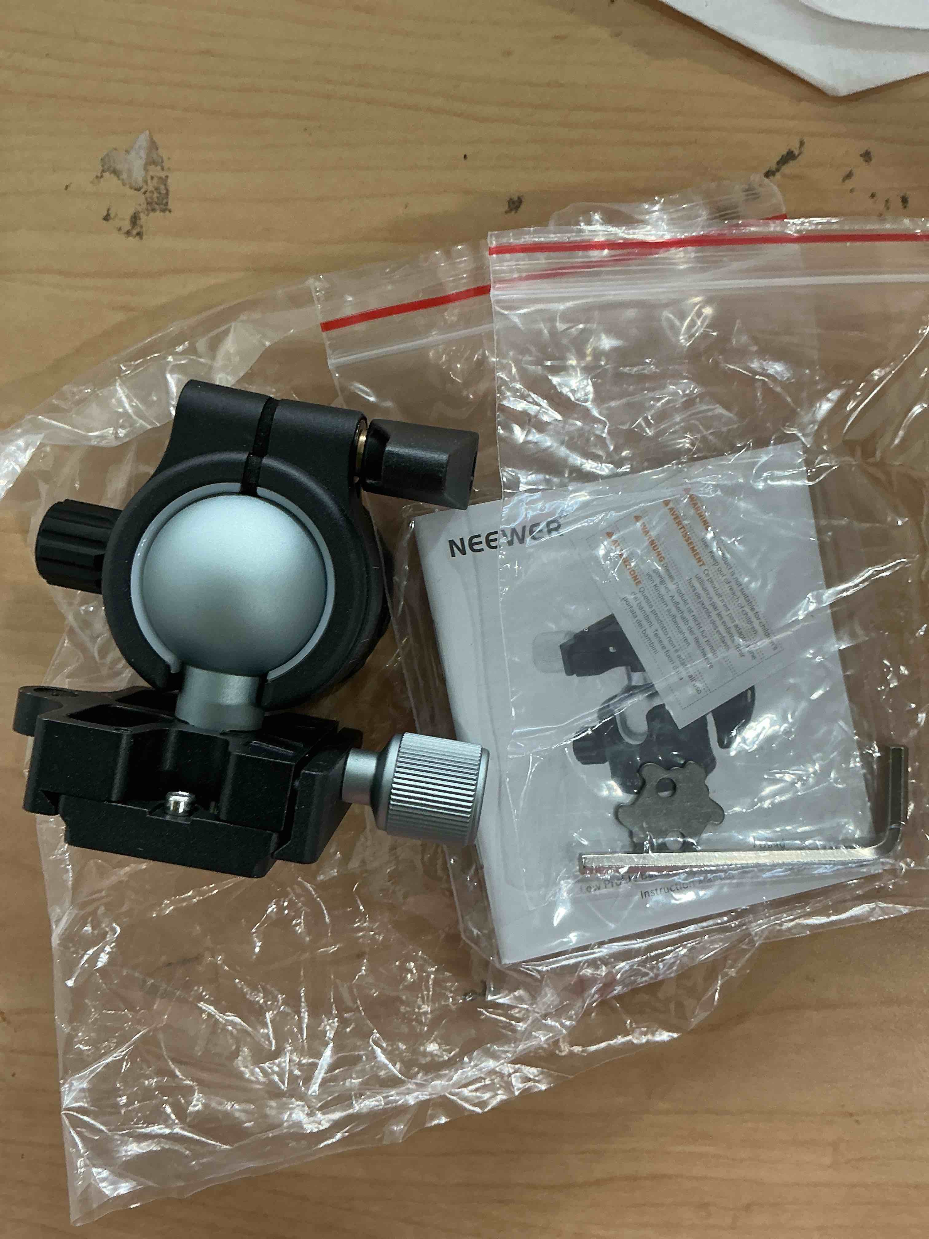 Condition photo showing Good Condition for neewer low profile camera tripod ball head, 36mm metal panorama ball head compatible with arca 1/4” quick release plate for tripod monopod slider dslr camera camcorder, load capacity: 33lb/15kg -gm36 gm36/36mm