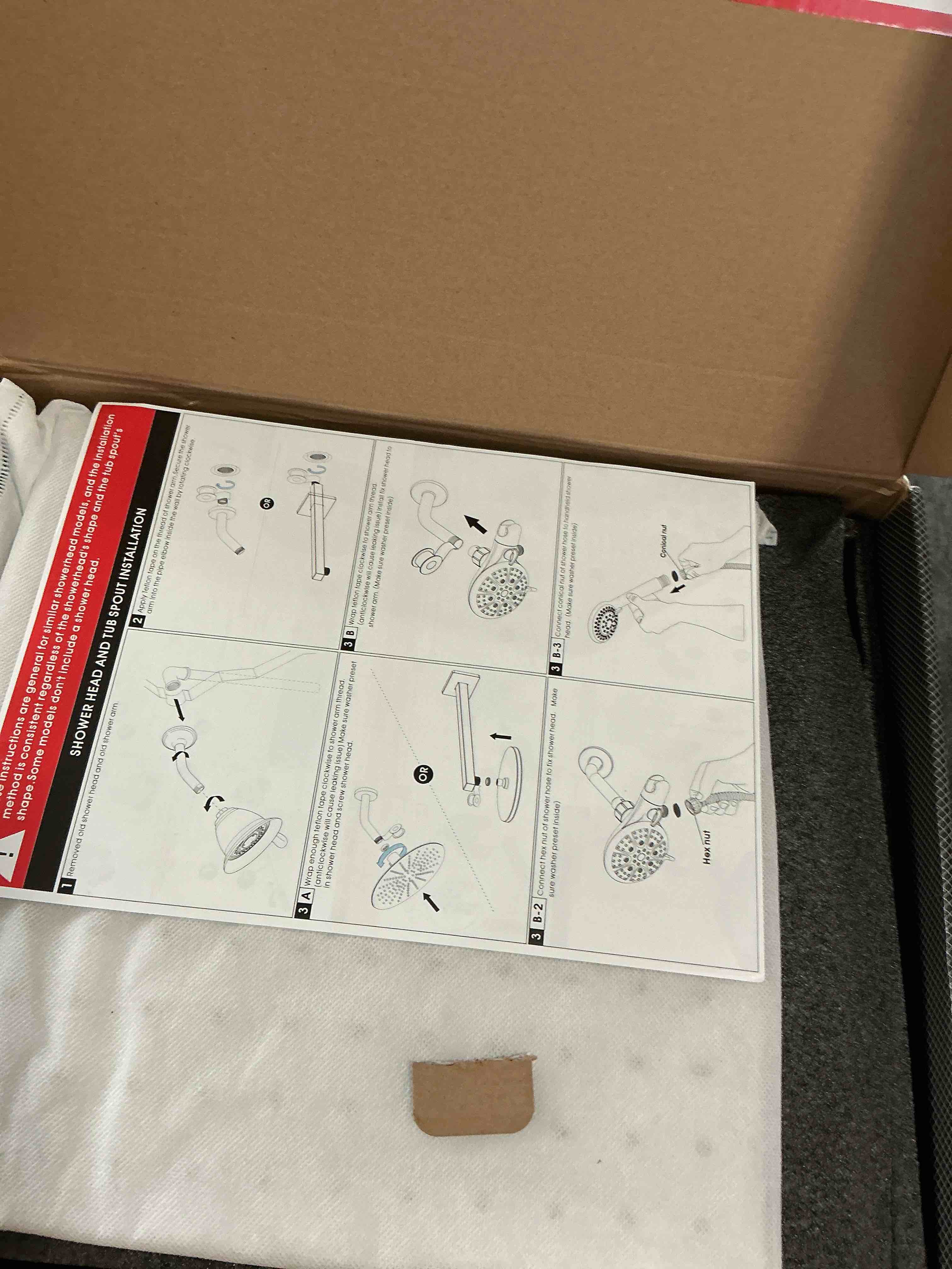 Replacement for Moen Shower Faucet Trim Kit, 12" Rainfall Showerhead, Shower Handle (Valve& Catridge