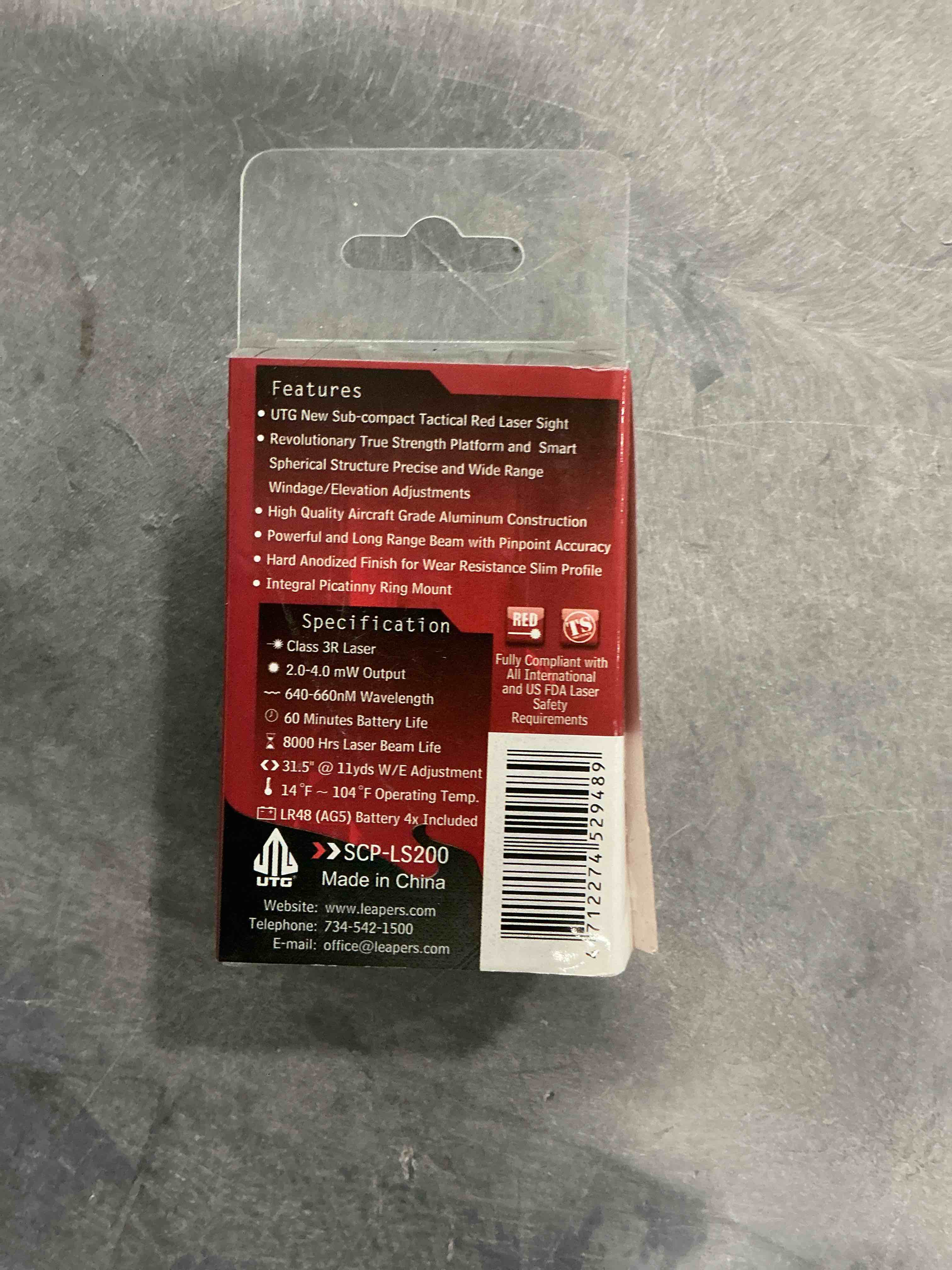 UTG sub, compact, red laser site model