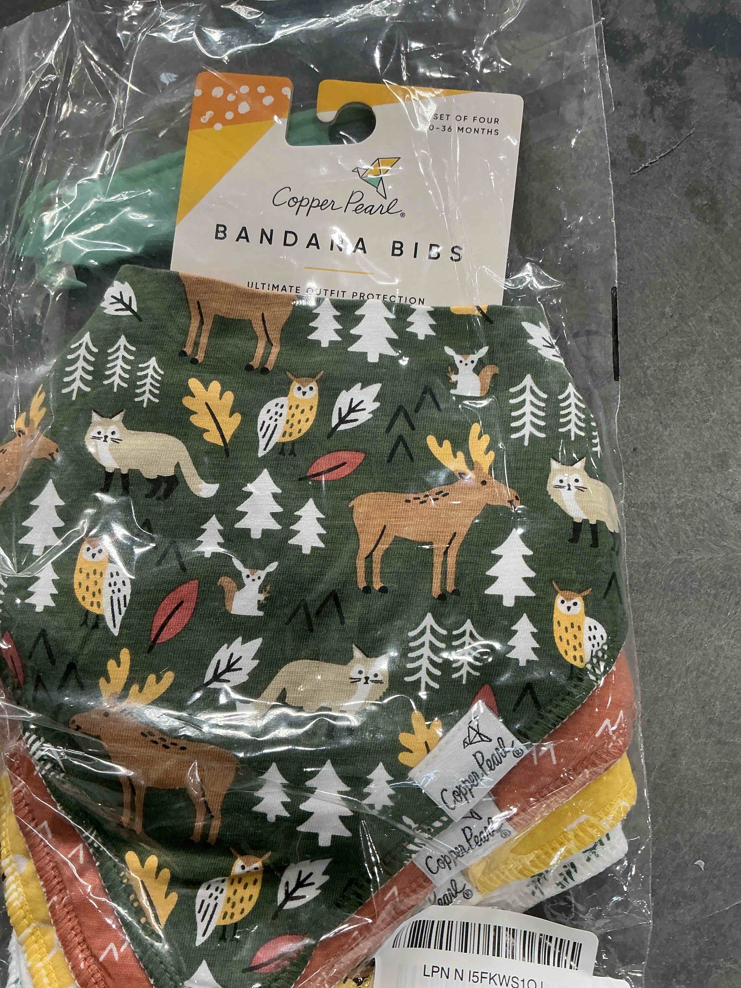 Copper Pearl 4 Pack Soft Cotton Baby Bibs for Drooling and Teething, Absorbent Drool Bibs for Baby G