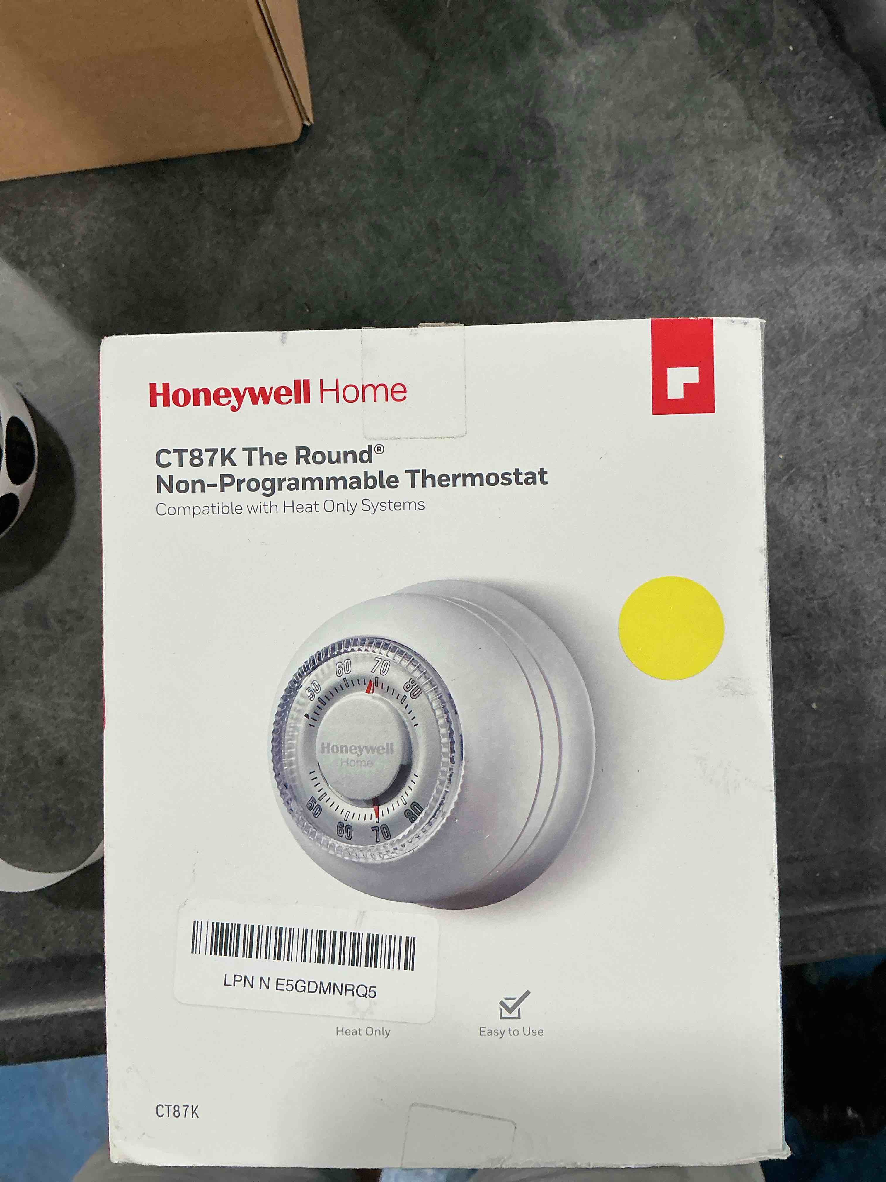 Honeywell Home CT87K1004 The Round Heat Only Manual Thermostat