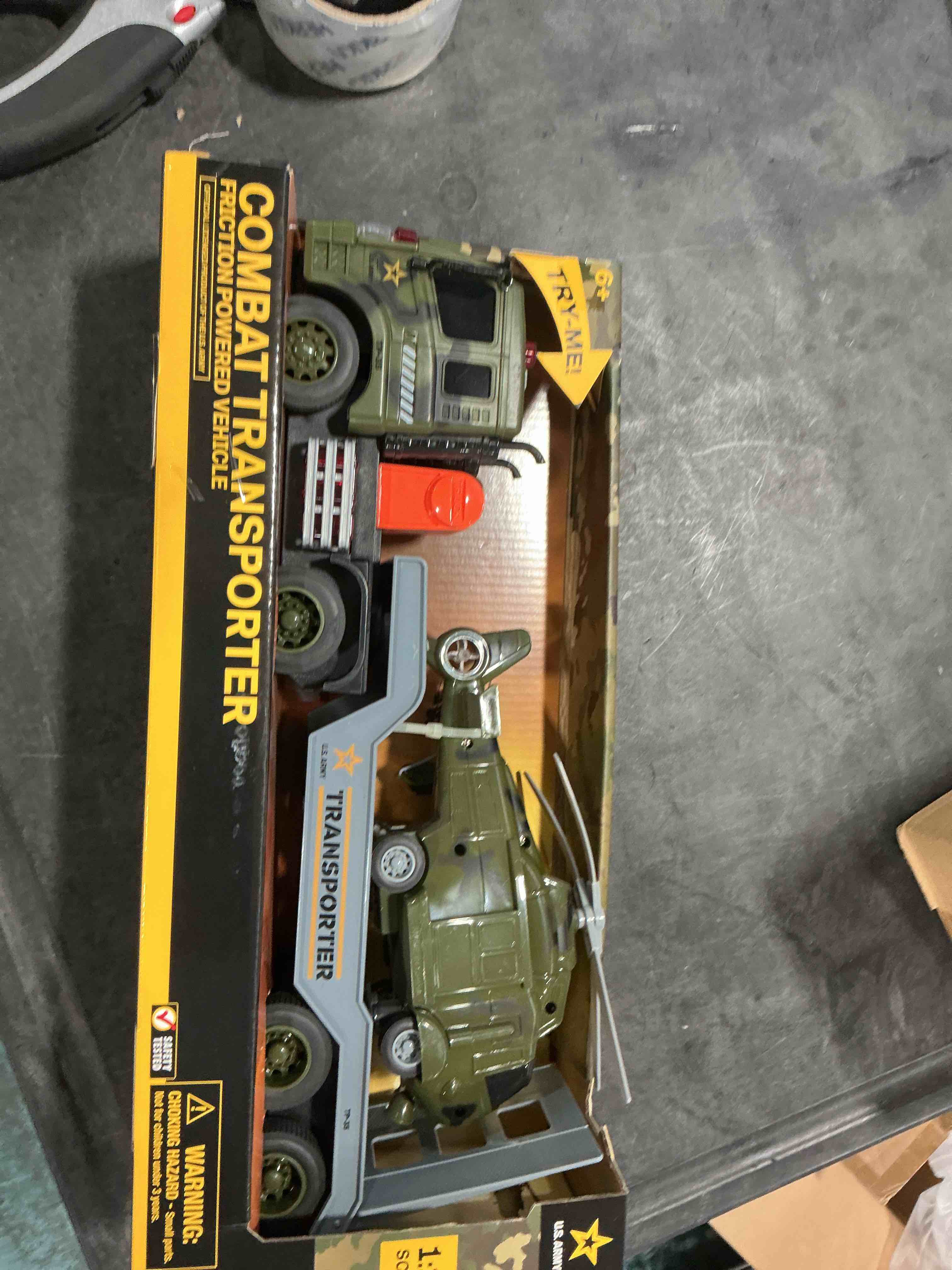 combat transporter friction powered vehicle kids toy