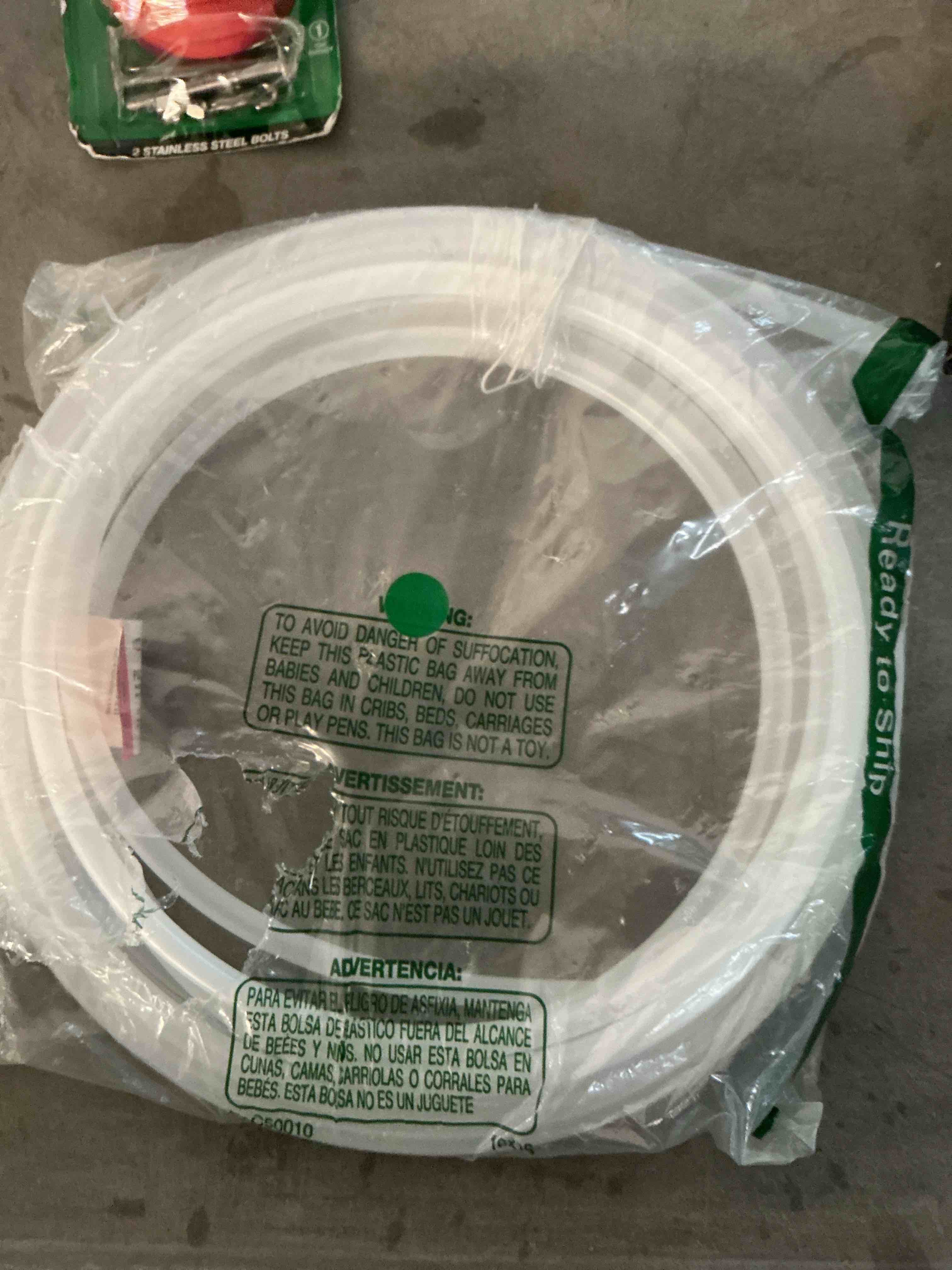 EZ-FLO 3/8 Inch ID (1/2 Inch OD) White Polyethylene Tubing, 25 Foot Length, 98634