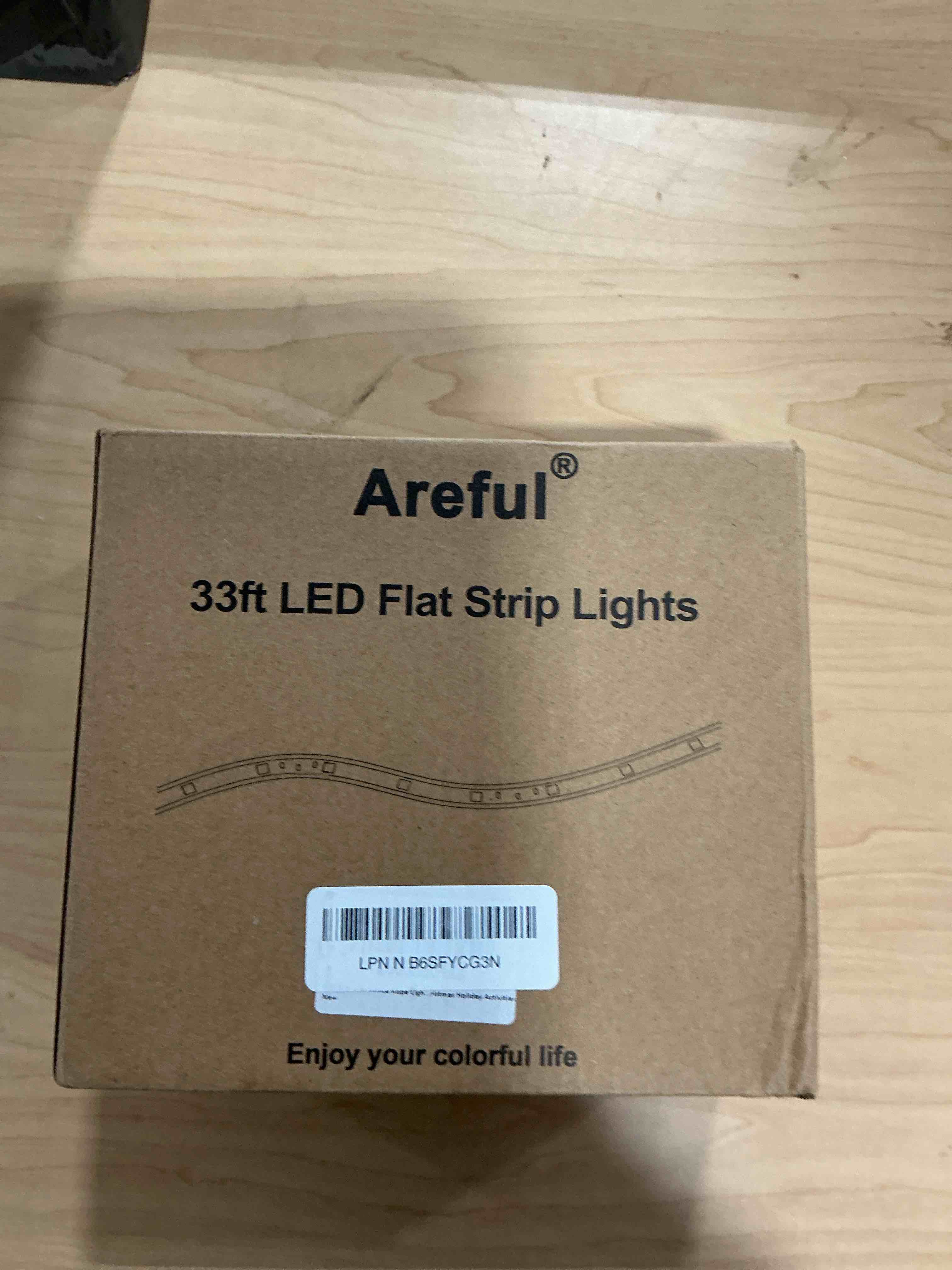 Condition photo showing New/Like New for 3000K Warm White Rope Lighting, 33ft Flat Flexible LED Strip Lights, Waterproof and Extendable Decor Lights for Garden Patio pergola Yard Christmas Holiday Activities 3000k Soft White 33 Feet