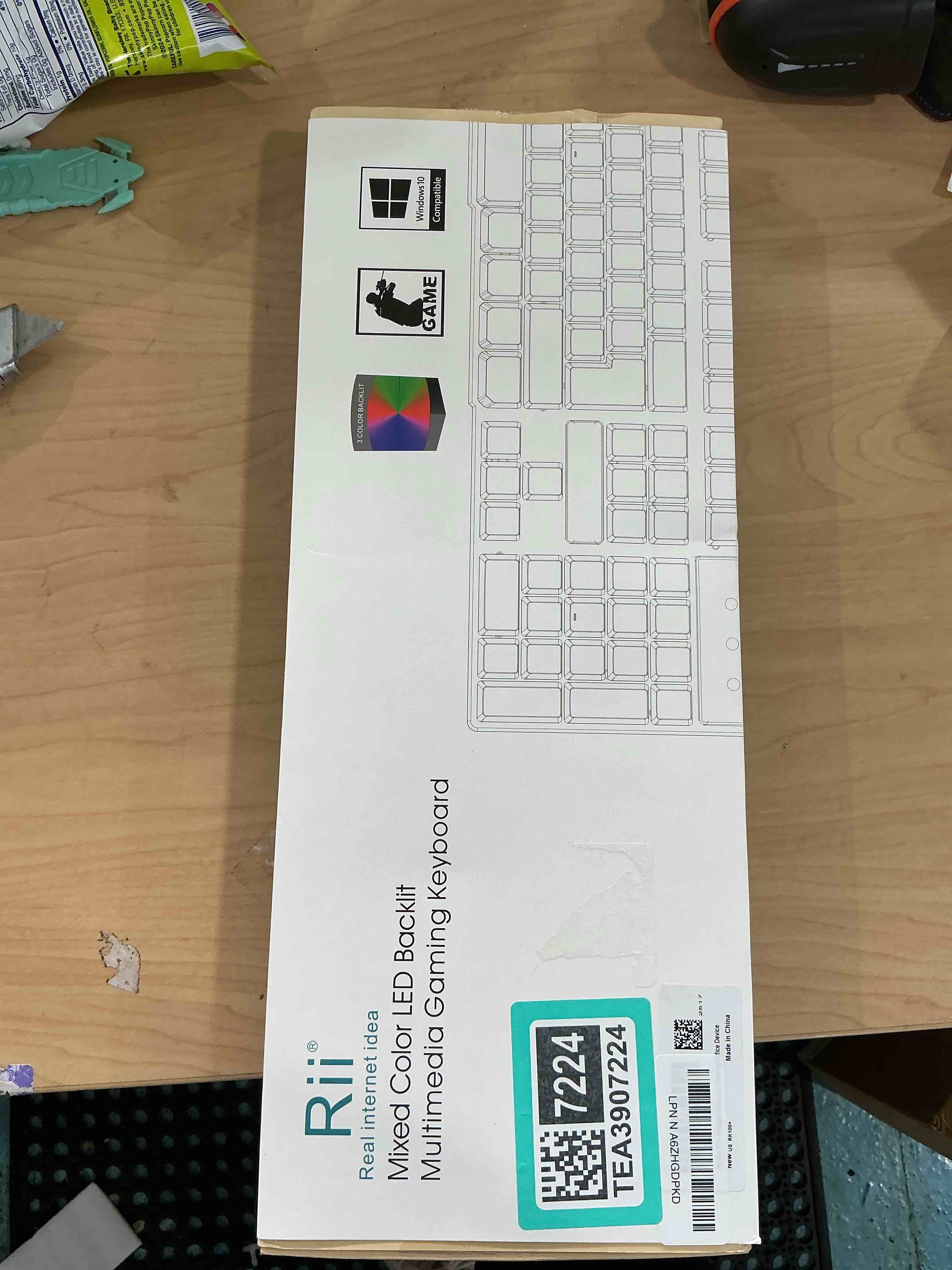 Condition photo showing Good Condition for Rii RK100+ Multiple Color Rainbow LED Backlit Large Size USB Wired Mechanical Feeling Multimedia PC Gaming Keyboard,Office Keyboard for Working or Primer Gaming,Office Device New RK100+