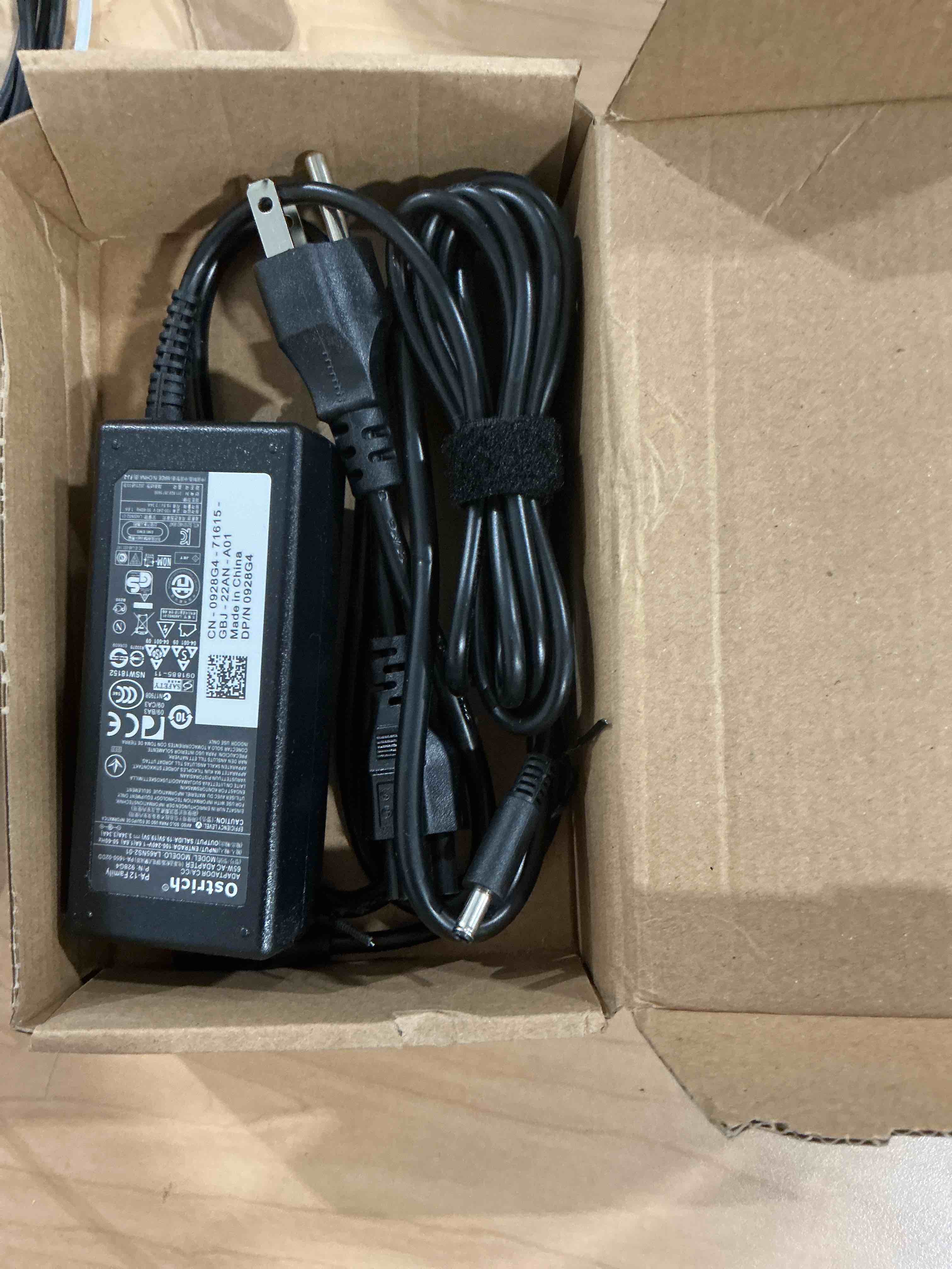 Condition photo showing Good Condition for ostrich charger compatible with dell laptop computer 65w 45w round tip power adapter