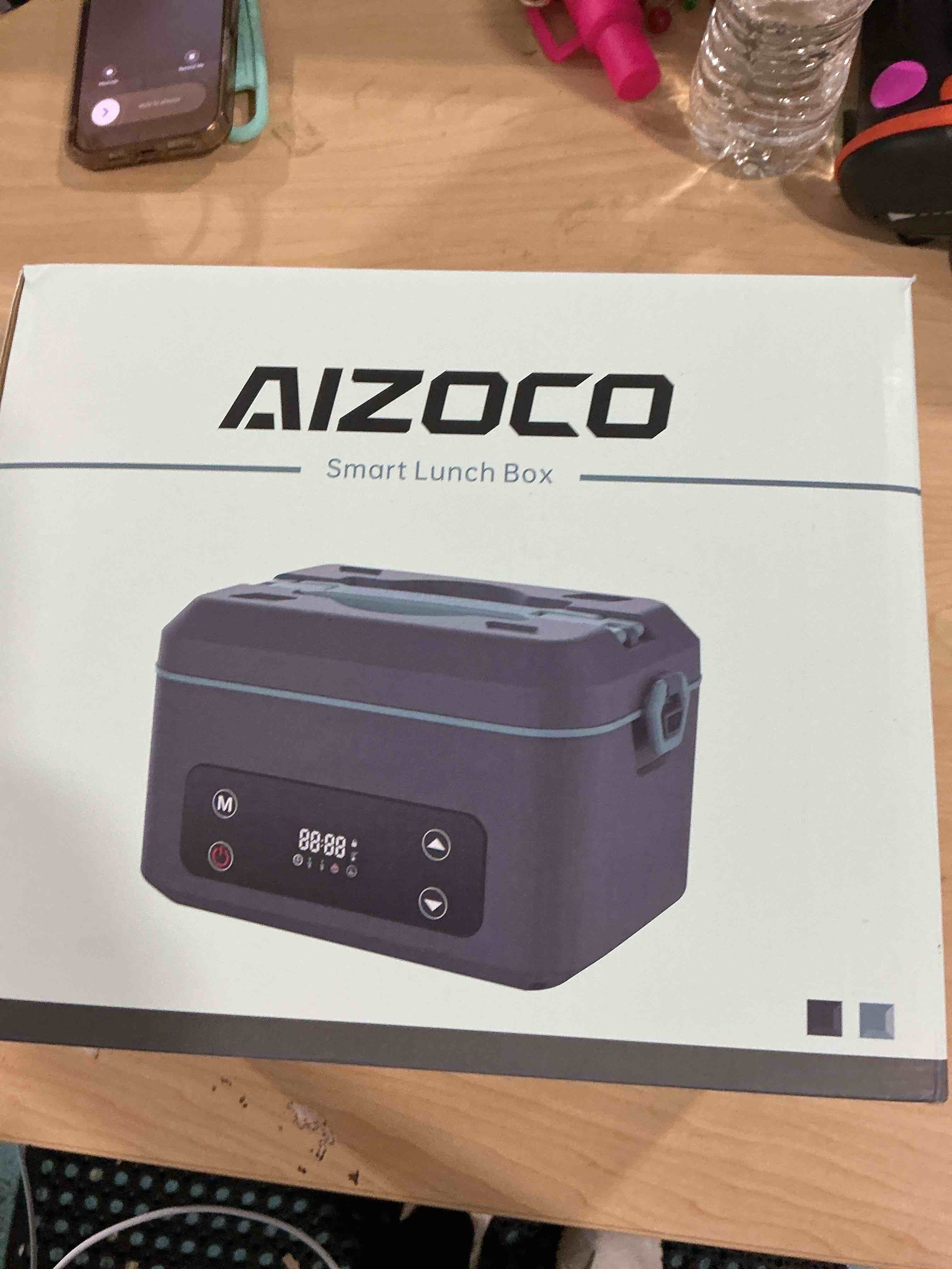 Condition photo showing Good Condition for Cordless Electric Lunch Box for Adults, Heated Lunch Box Battery Powered with 5 Side Heating, Portable Food Warmer with 5.5 Cups Removable Container, Self-Heating Food Warmer for Work,GreyGreen Grey Green