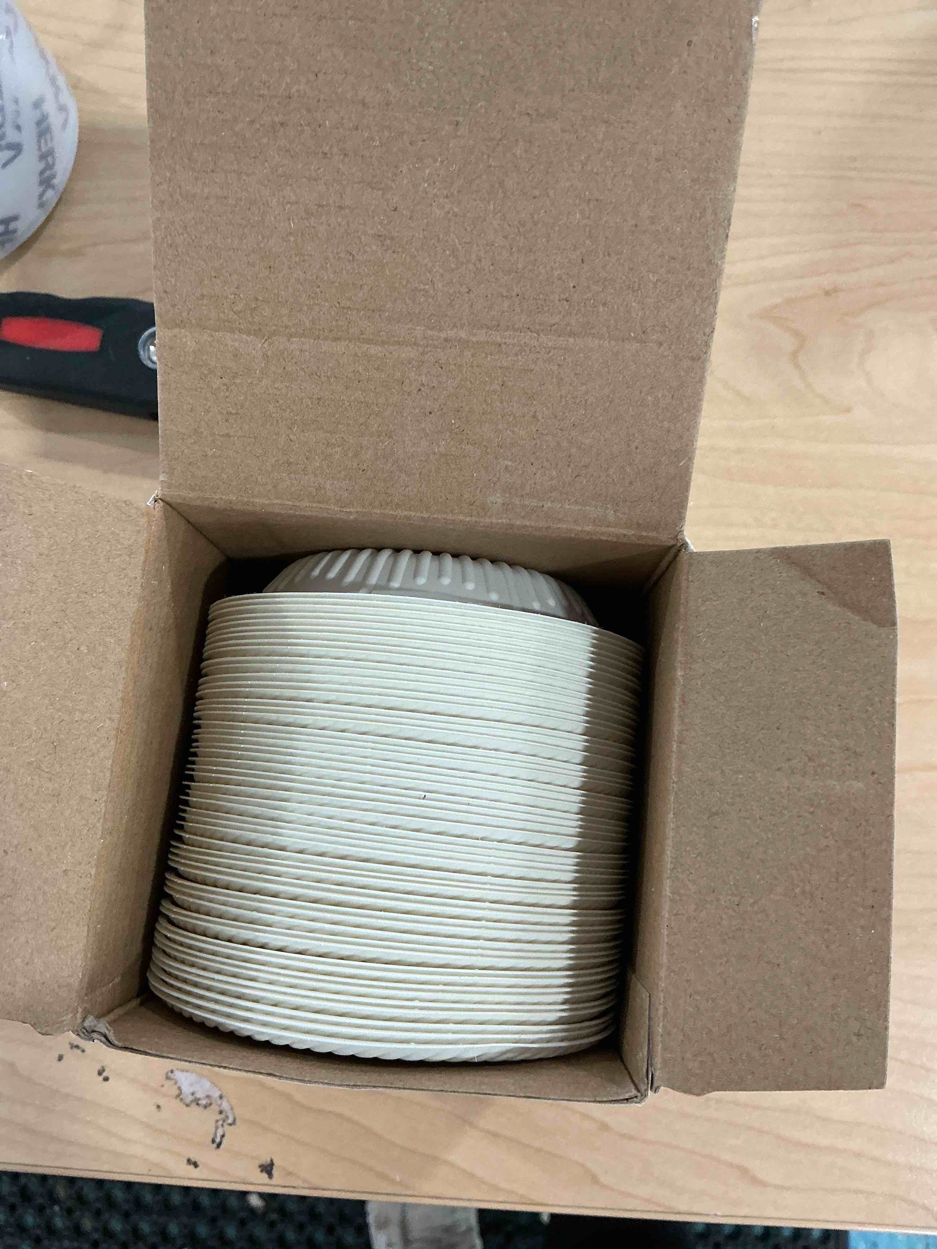 Condition photo showing Good Condition for Irenare 50 Pack Small Paper Plates 4 Inch Dessert Paper Plates Heavy Duty White Disposable Uncoated Round Cake Appetizer Dinner Tableware for Valentine's Day Birthday Holiday Wedding Party Supplies
