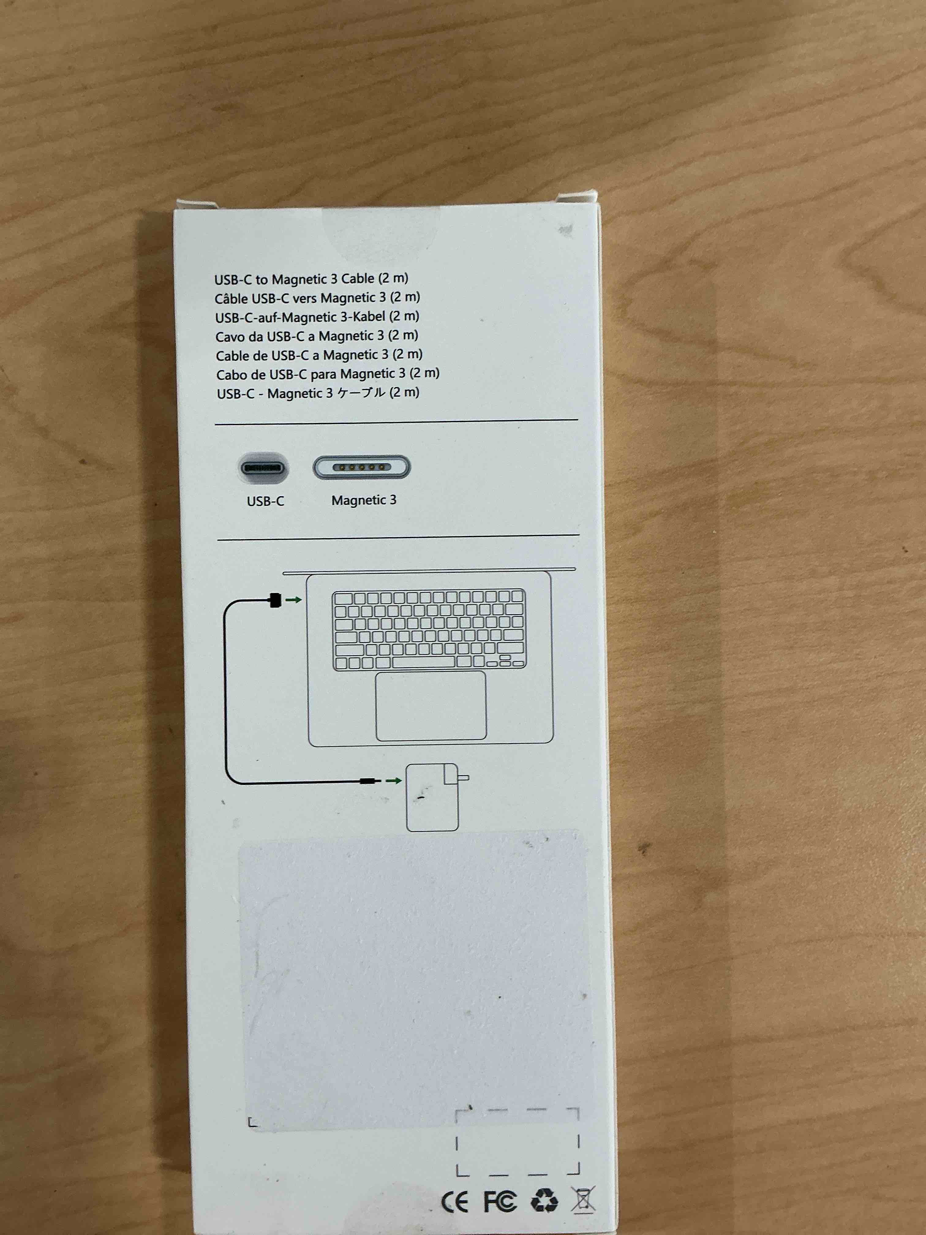 Condition photo showing Good Condition for Magnetic 3 Cable USB-C 6.6FT Compatible with M4/M3/M2 MacBook Air Pro Charger, 140W Magnetic Safe 3 Cable for MacBook Air (13"/15" 2025/2024/2023/2022), Pro (16"/14" 2024/2023/2021), White Regular White