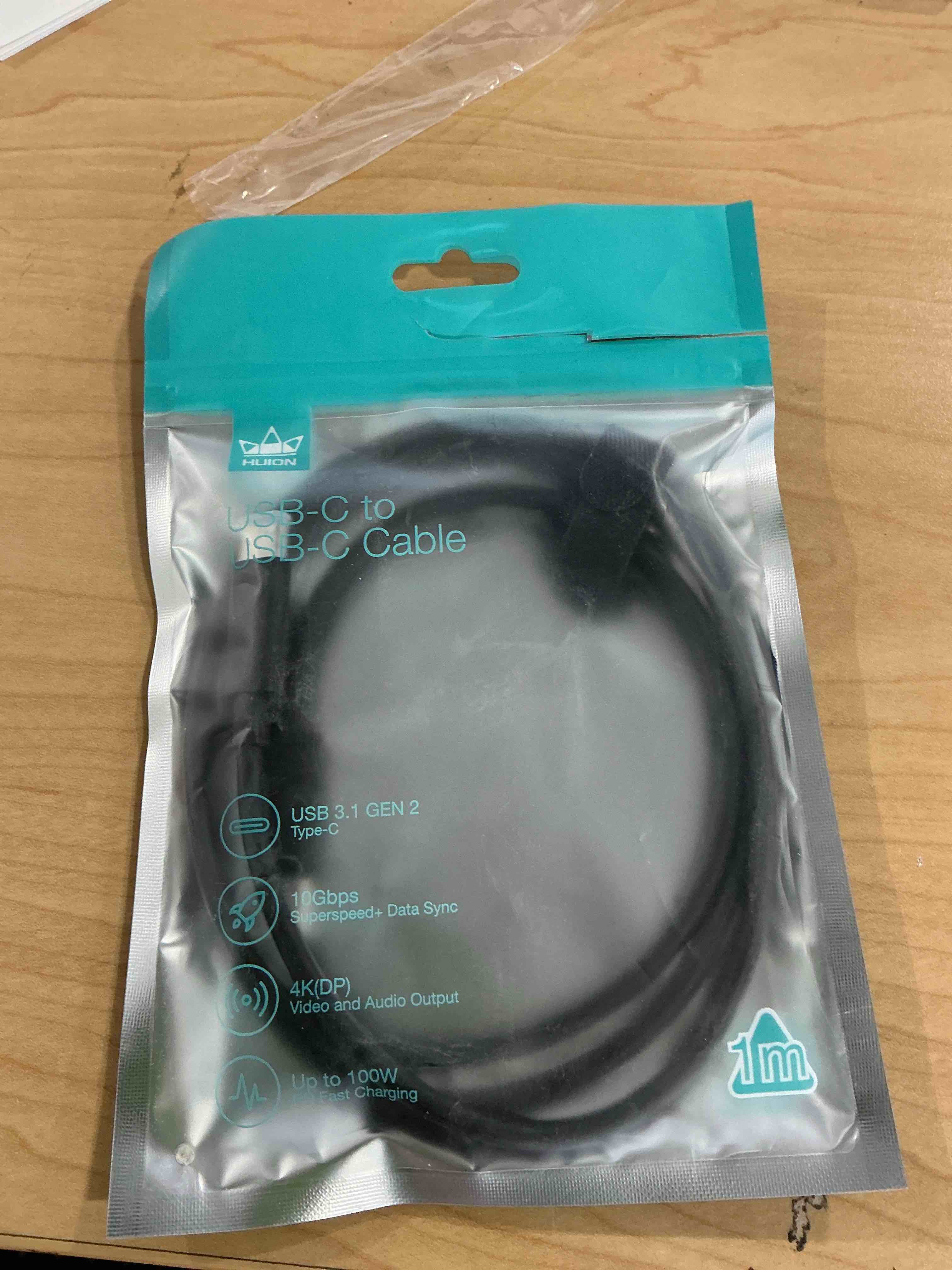 Condition photo showing New/Like New for HUION Full-Featured USB-C to USB-C Cable Support USB3.1 GEN2 DP Signal for Graphic Drawing Tablet with Screen Kamvas 12/13(Gen3)/16(Gen3)/16(2021)/22/24/22 Plus/24 Plus, 3.2ft 3.2 Feet