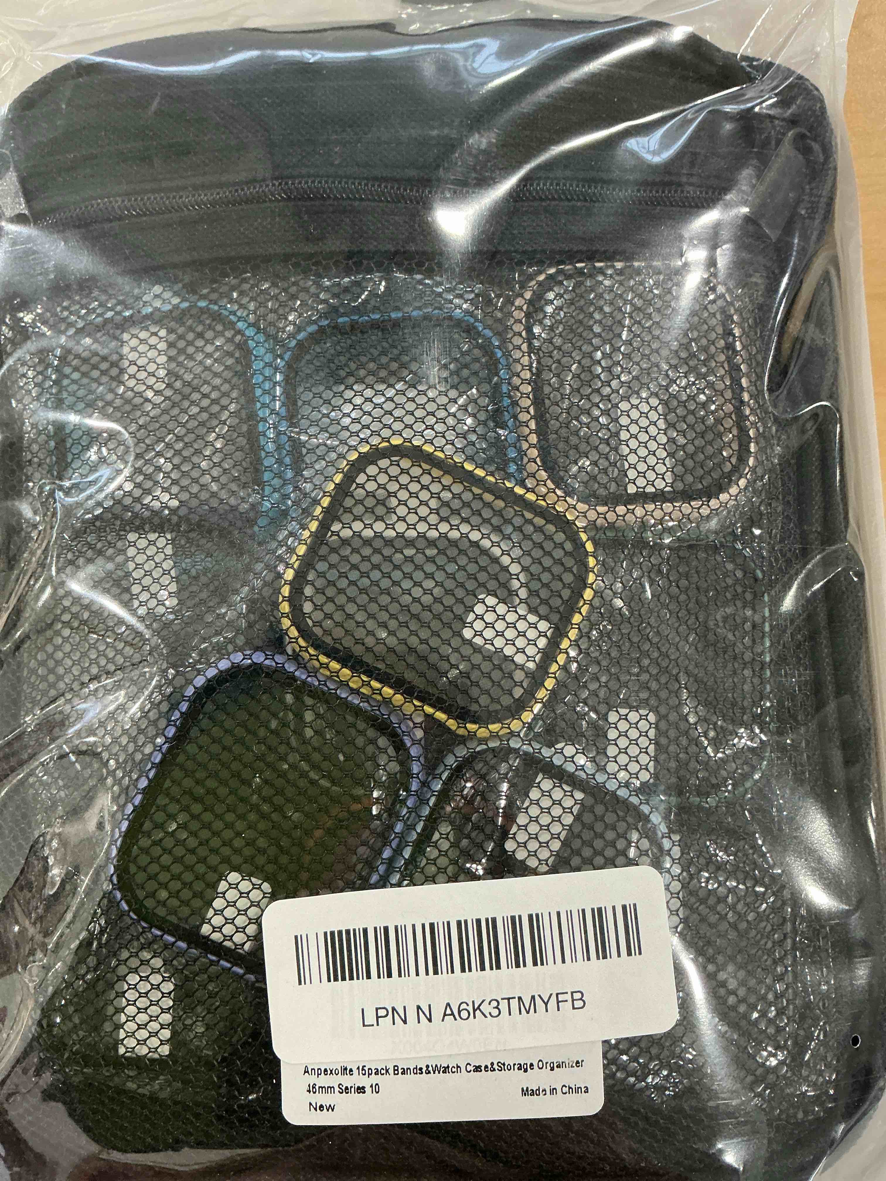 Condition photo showing New/Like New for 15 Pack Compatible with Apple Watch Bands 40mm 41mm 42mm 44mm 45mm 46mm Women Men, Watch Screen Protector Case&Organizer for iWatch Series 11 10 9 8 7 6 5 4 SE?Multiple Sizes, Select the Right Size? Series 11/10 46mm