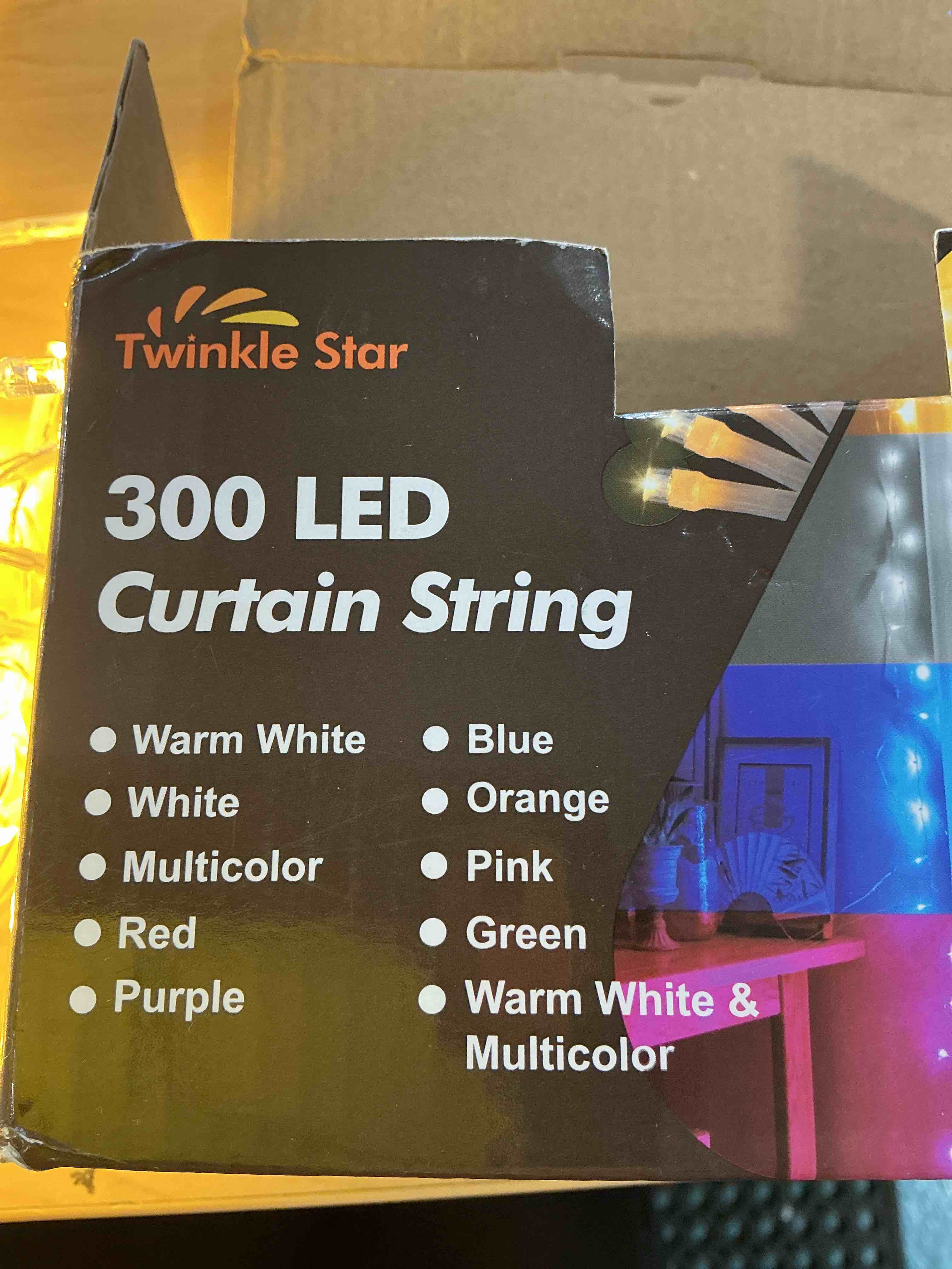 Condition photo showing New/Like New for Twinkle Star 300 LED Curtain String Lights, 8 Modes Plug in Fairy Lights for Bedroom,Wedding,Party,Birthday, Hanging Twinkle Light for Indoor Outdoor Wall Window Backdrop Decoration, Warm White *Warm white 300 LED