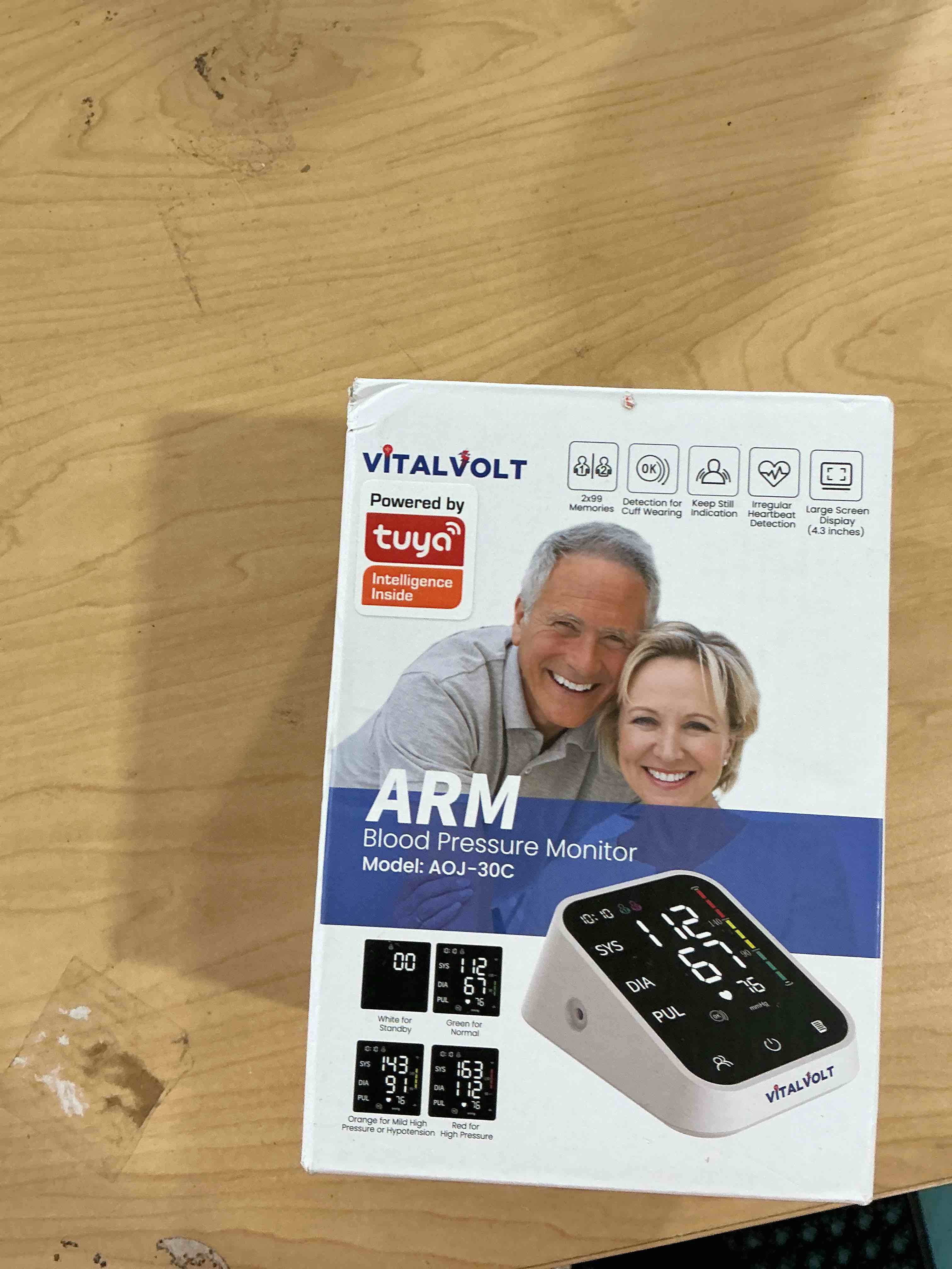 Condition photo showing New/Like New for Blood Pressure Monitor for Home Use, Automatic Arm BP Machine with Large Adjustable Cuff (8.7-17”), Bluetooth Heart Rate Monitor, Accurate Digital BP Monitor for iOS & Android