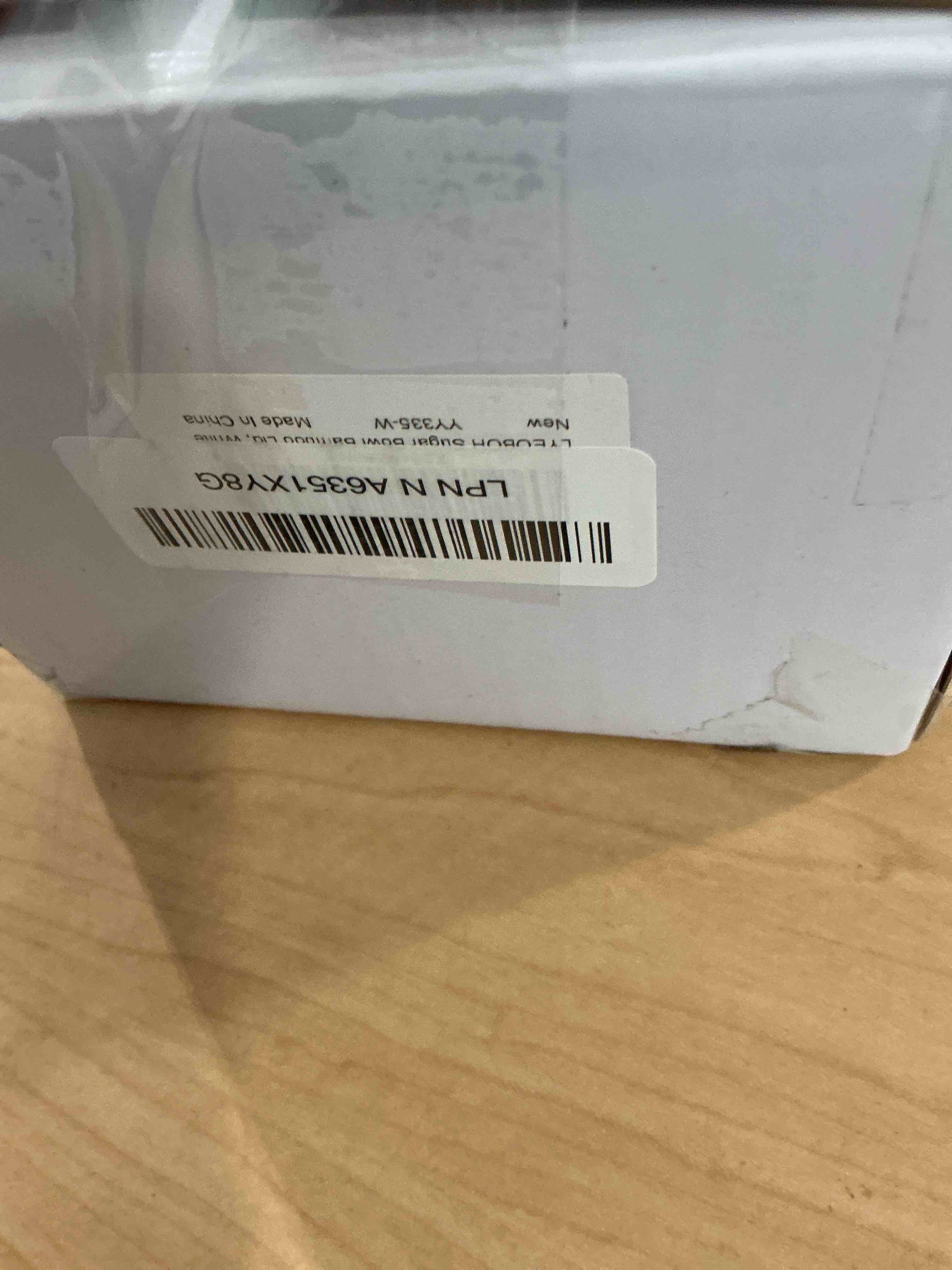 Condition photo showing Good Condition for LYEOBOH Sugar Bowl with Lid and Spoon,17 OZ Sugar Jar, Ceramic Jar with Lid, Sugar Container for Coffee Bar, Sugar Bowls for Countertop, Azucarera for Farmhouse Home and Kitchen, White White 17 oz-Morden