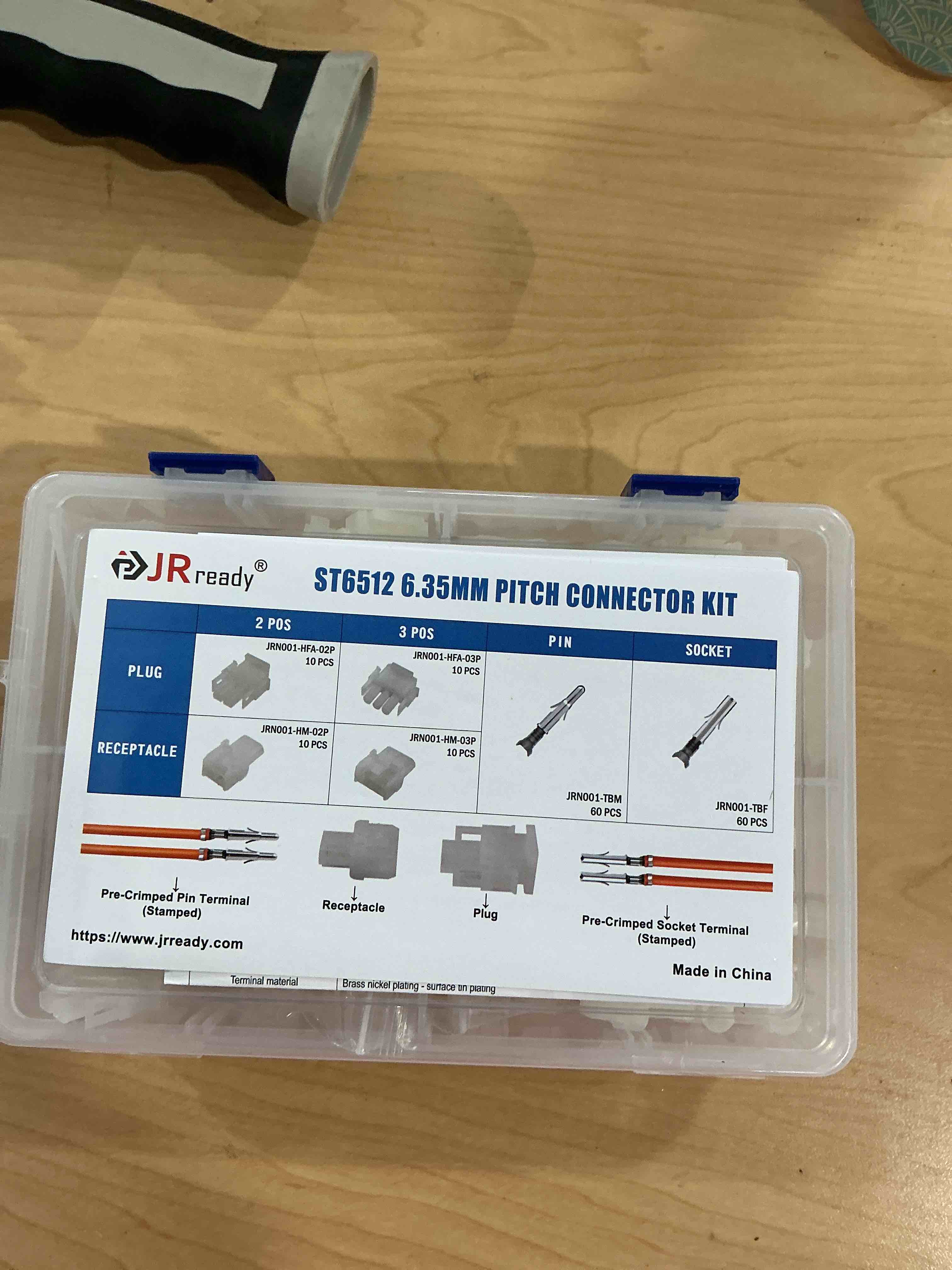 Condition photo showing New/Like New for JRready ST6512 160Pcs Connector Kit 2.13mm 2Pin 3Pin Wire Connector 14-20AWG Matched Crimp Terminals Electrical Automotive Molex Standard 084" MLX 6.35mm Pitch 2/3 Pin Standard Molex MLX