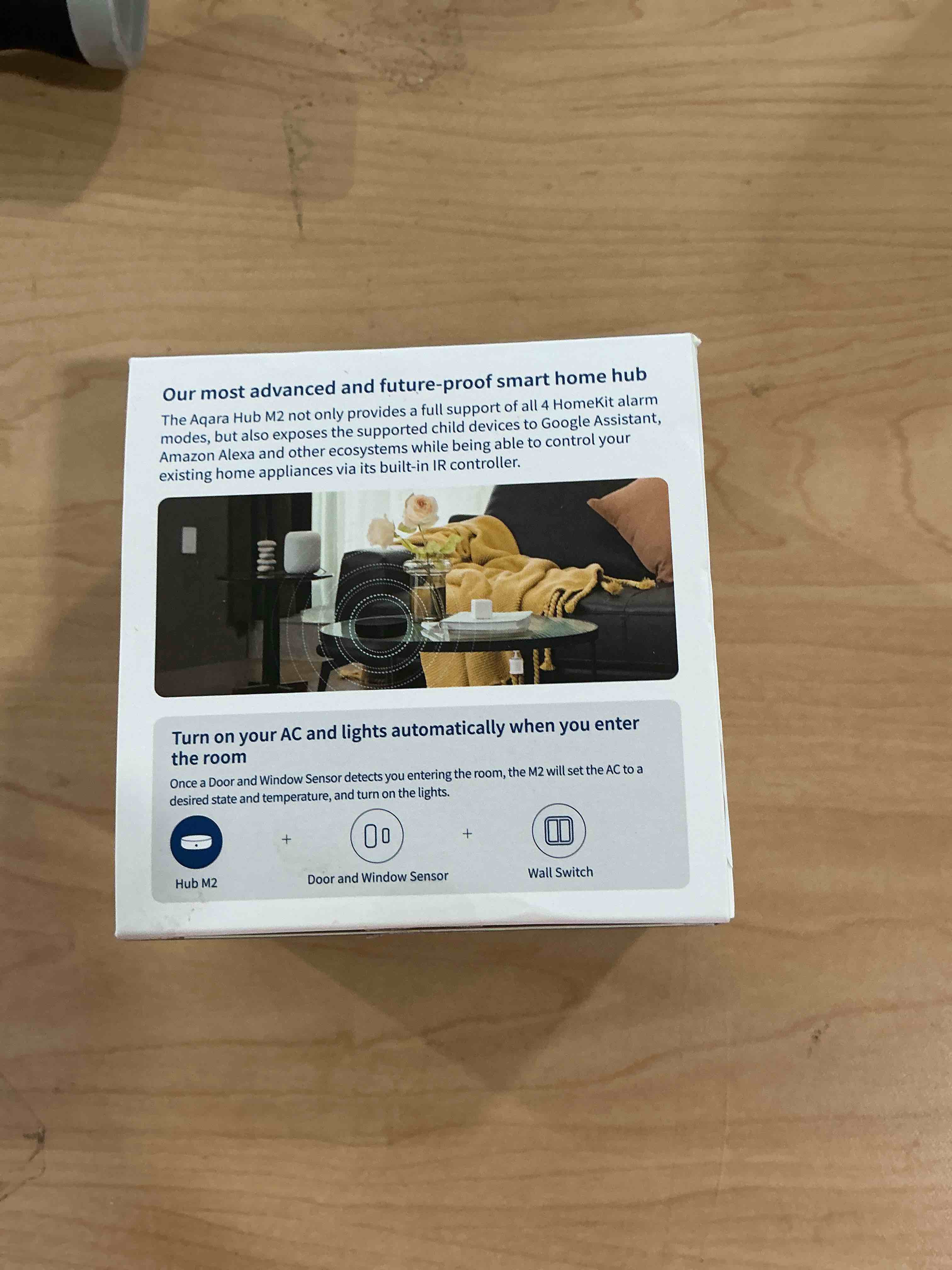 Condition photo showing New/Like New for Aqara Smart Hub M2 (2.4 GHz Wi-Fi Required), Smart Home Bridge for Alarm System, IR Remote Control, Home Automation, Supports Alexa, Google Assistant, Apple HomeKit and IFTTT