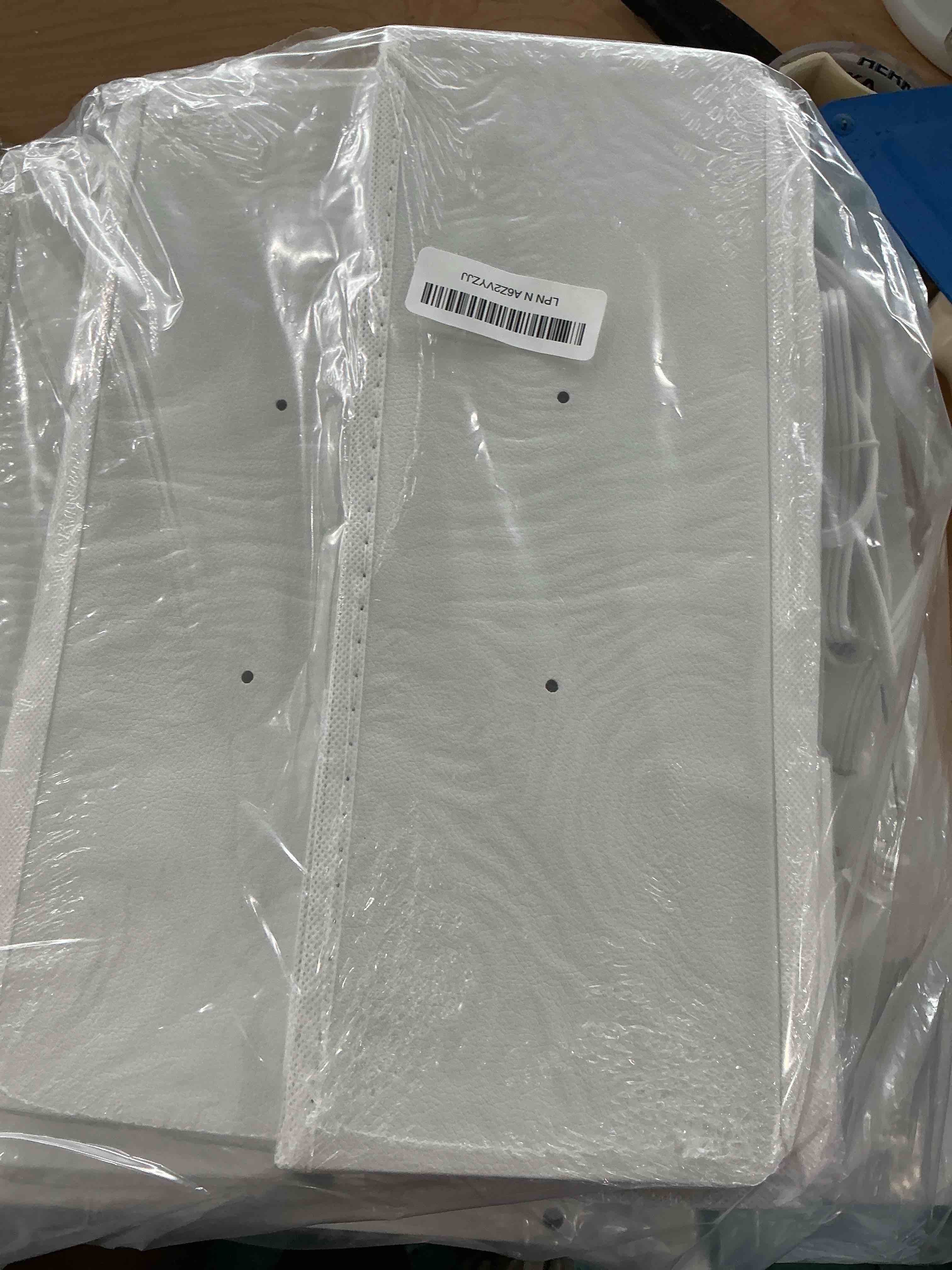 Condition photo showing Good Condition for Furnulem Night Stand with Charging Station, Dresser with PVC & Fabric Drawers, 33.3 Inch Side Table with Open Shelf, Tall Bedside Table for Closet, Entryway, Bedroom Furniture, 3 Ways to Use, White 4 Drawer White 1