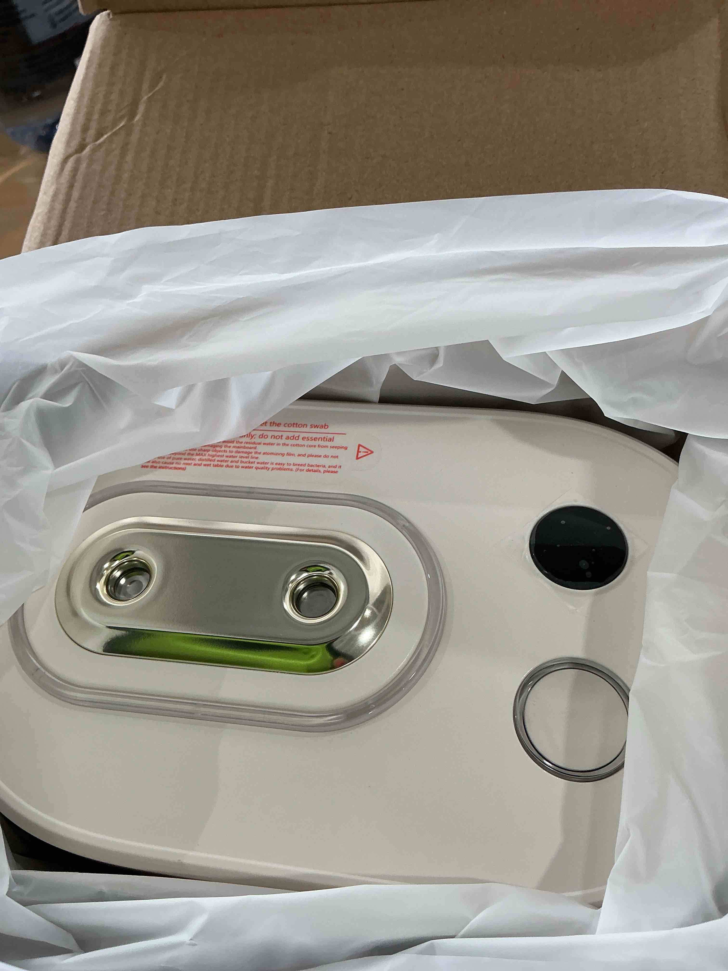 Condition photo showing New/Like New for DIGIX Rechargeable Portable Humidifier-Smart Display,Night Light,Easy Clean,1.4L Small Humidifiers for Bedroom Baby, Personal Mini Humidifier for Travel Home Plants,3 Mist Modes, Auto Shut-Off (White)