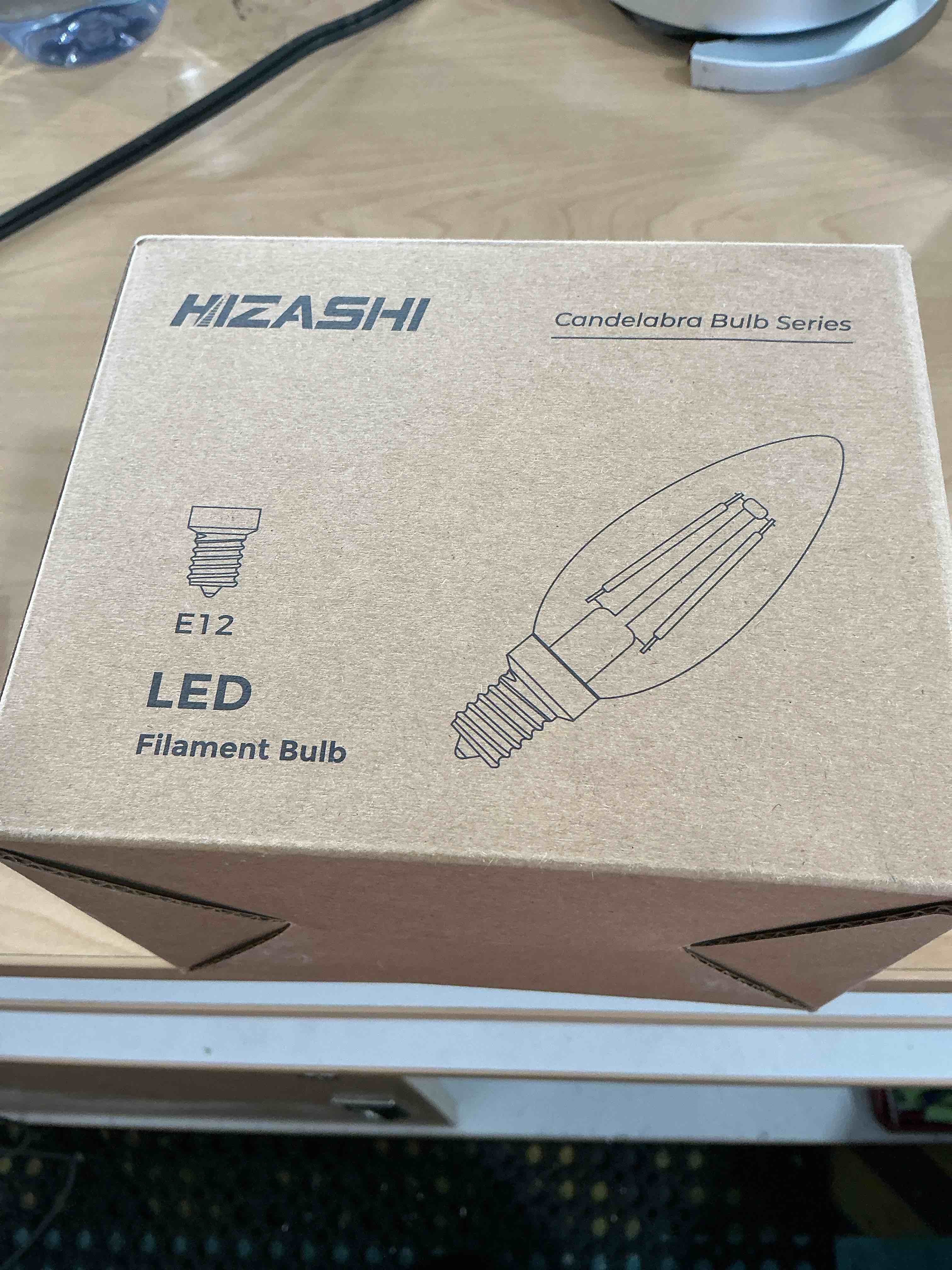 Condition photo showing New/Like New for Hizashi E12 Candelabra Bulb 40 watt Equivalent, Dimmable Candelabra LED Light Bulbs Soft White 3000K, 90+CRI 4W 450LM B10 LED Candle Bulb, Candelabra Base, UL Listed, 12 Pack 40w 3000k 12 Pack