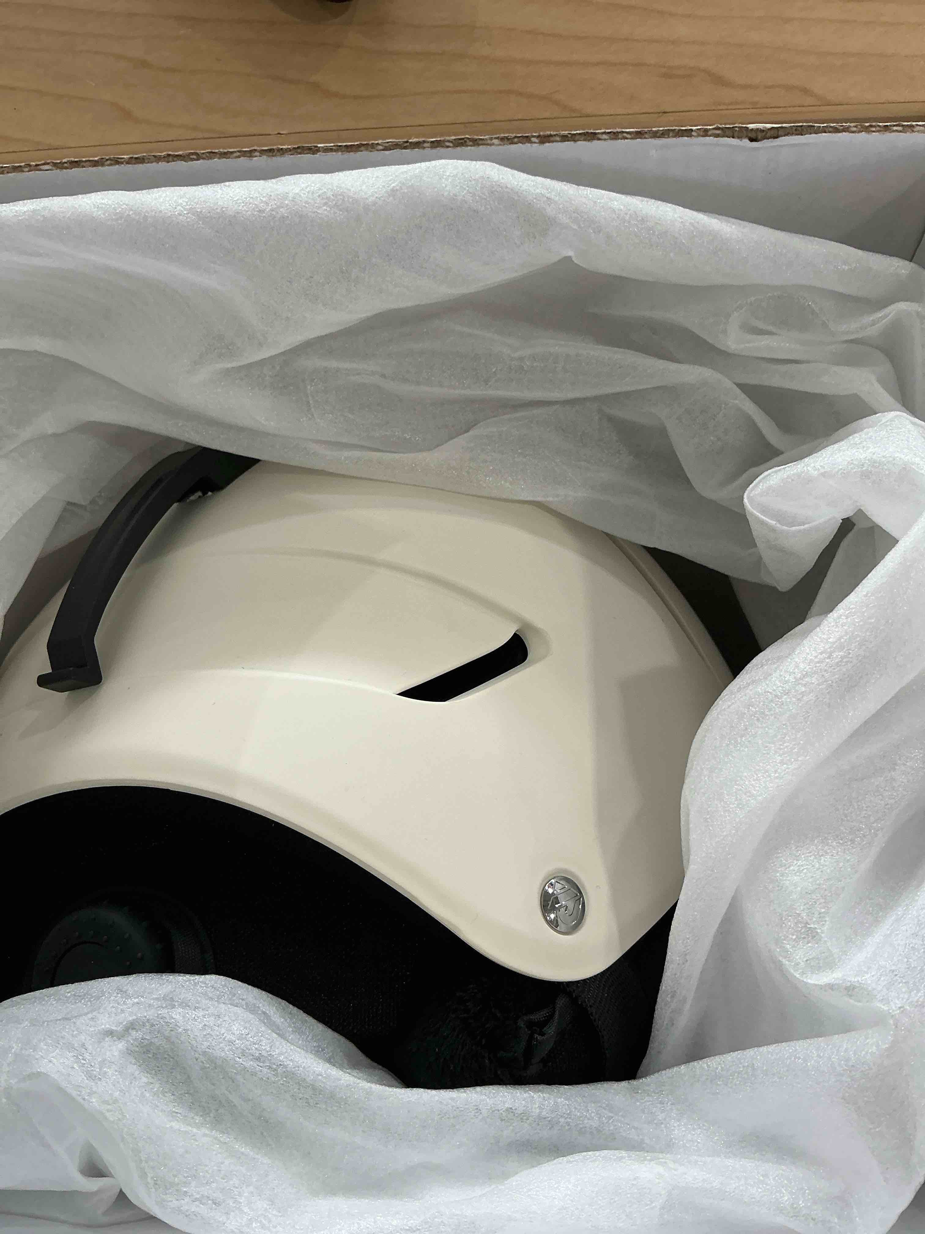 Condition photo showing New/Like New for Ski Helmet and Goggles Set, Snowboard Helmet Goggles for Men Women & Youth, Shockproof Snow Helmet Anti Fog OTG Snow Goggles for Skiing Snowboarding Small Egg White